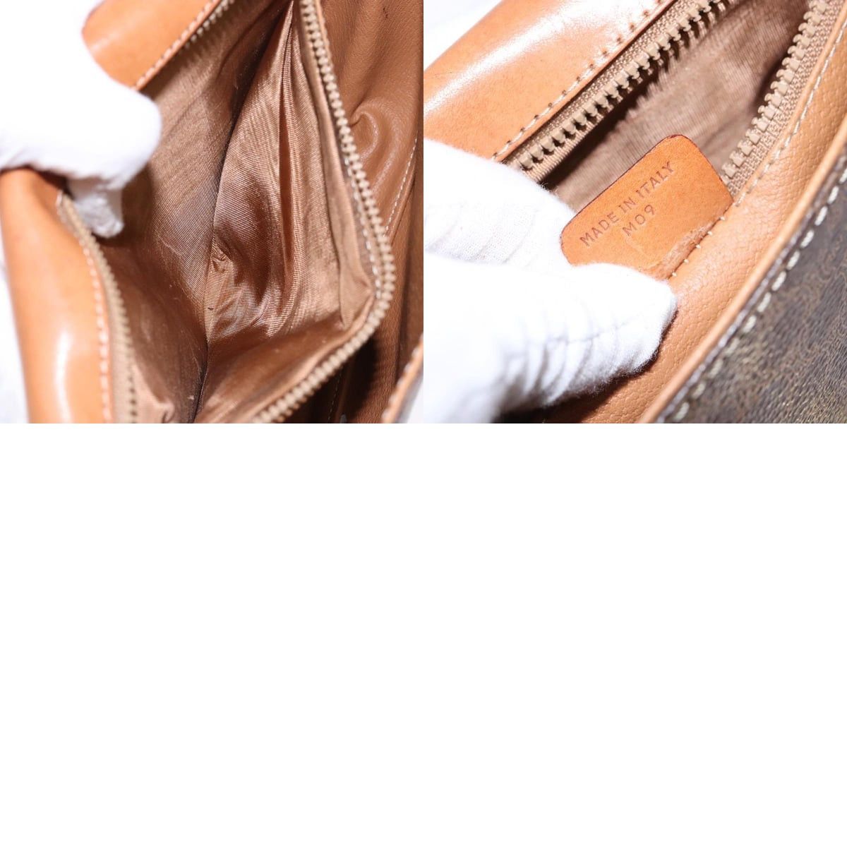 Celine CELINE Macadam Canvas Hand Bag Pvc Leather Brown Gold Size ONE SIZE - 13 Thumbnail