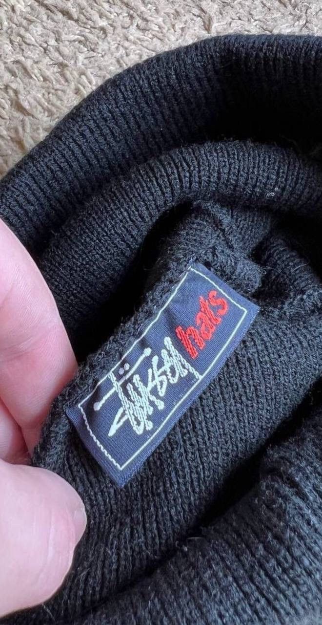 Stussy Stussy Vintage 90s Balaclava Hat Ribbed Black Skateboarding Size ONE SIZE - 5 Thumbnail