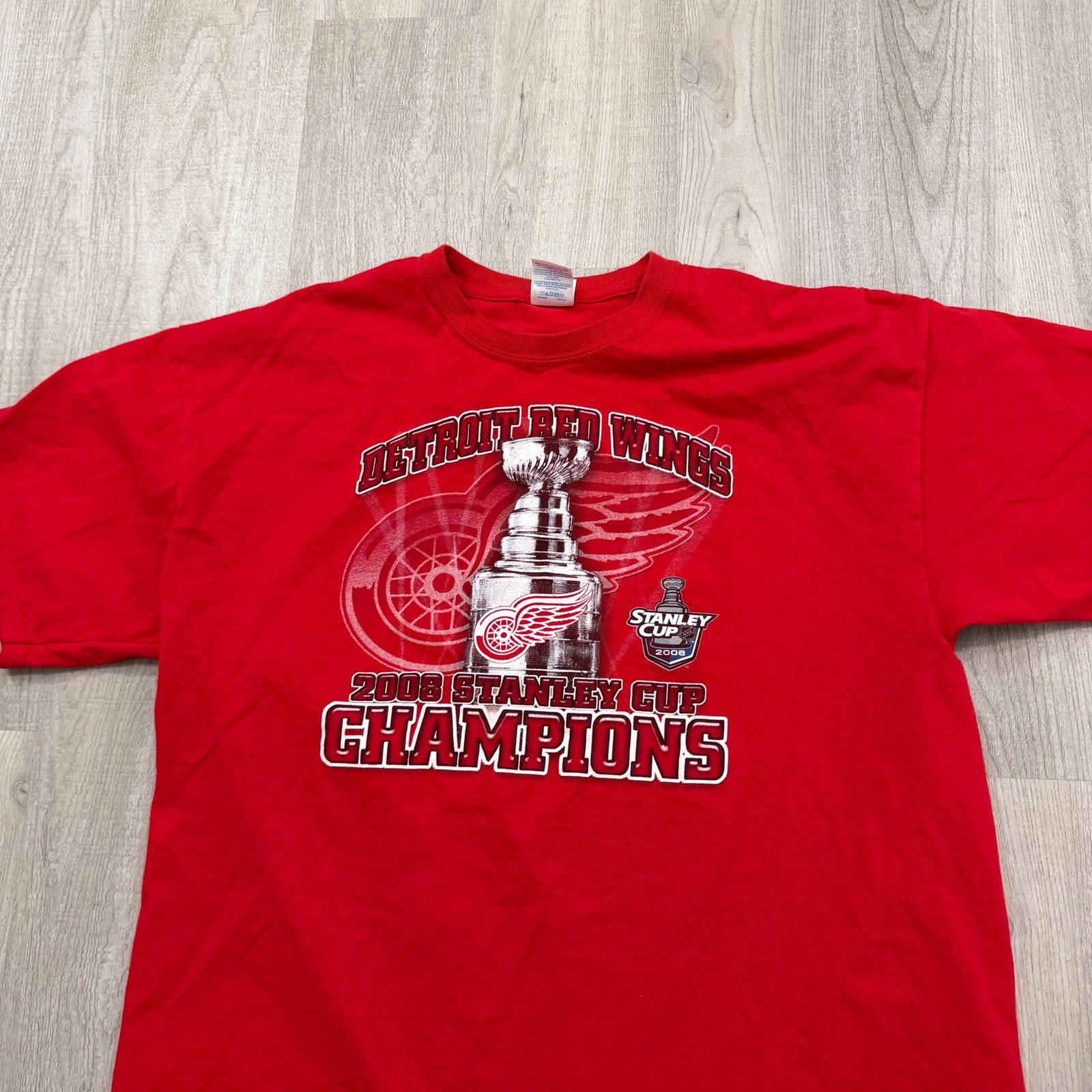 Vintage Vintage Detroit Red Wings 2002 Stanley Cup Champions Shirt Size US XL / EU 56 / 4 - 2 Thumbnail