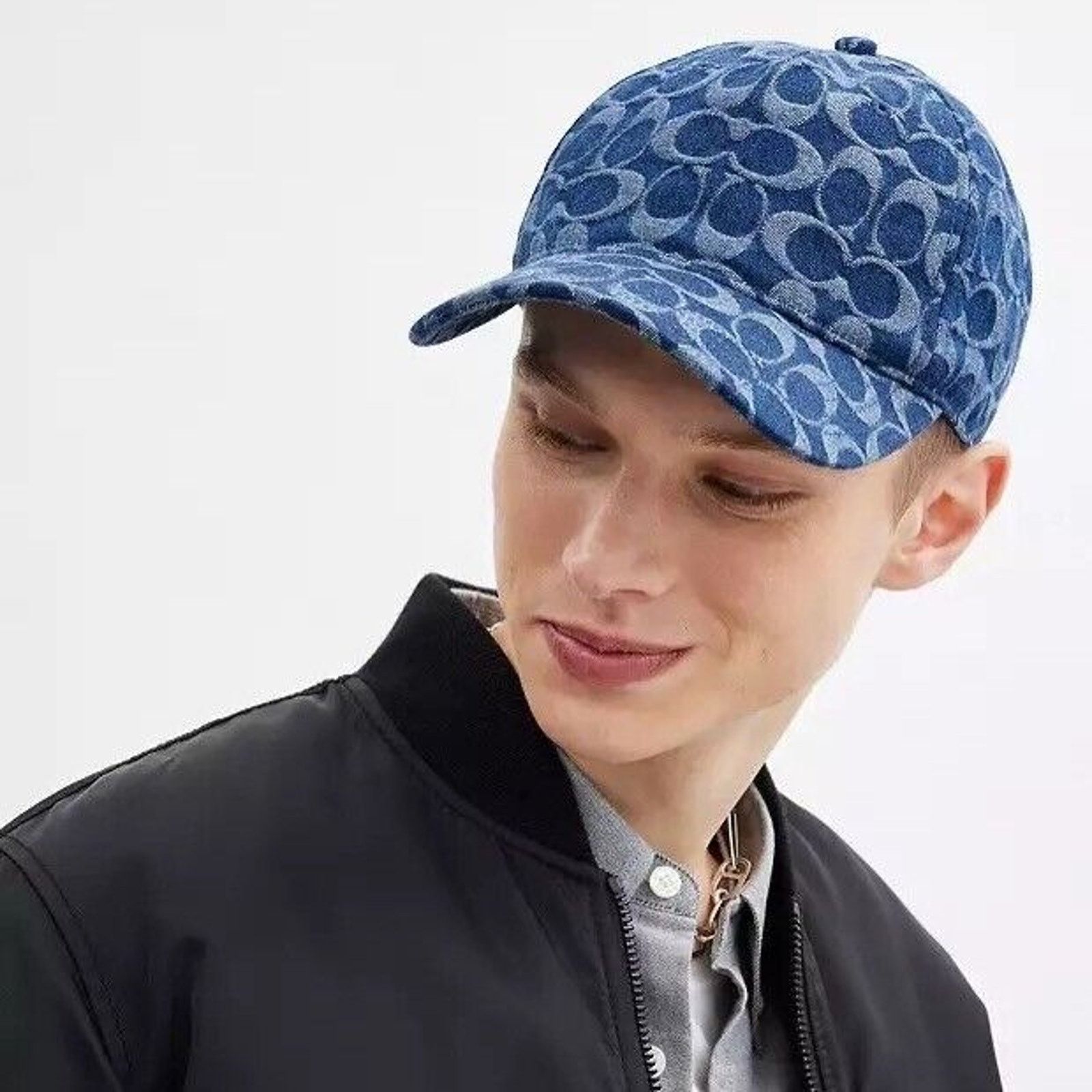 Coach NWT Coach Woman's Signature Denim Baseball Hat CZ925 M/L Size ONE SIZE - 7 Thumbnail