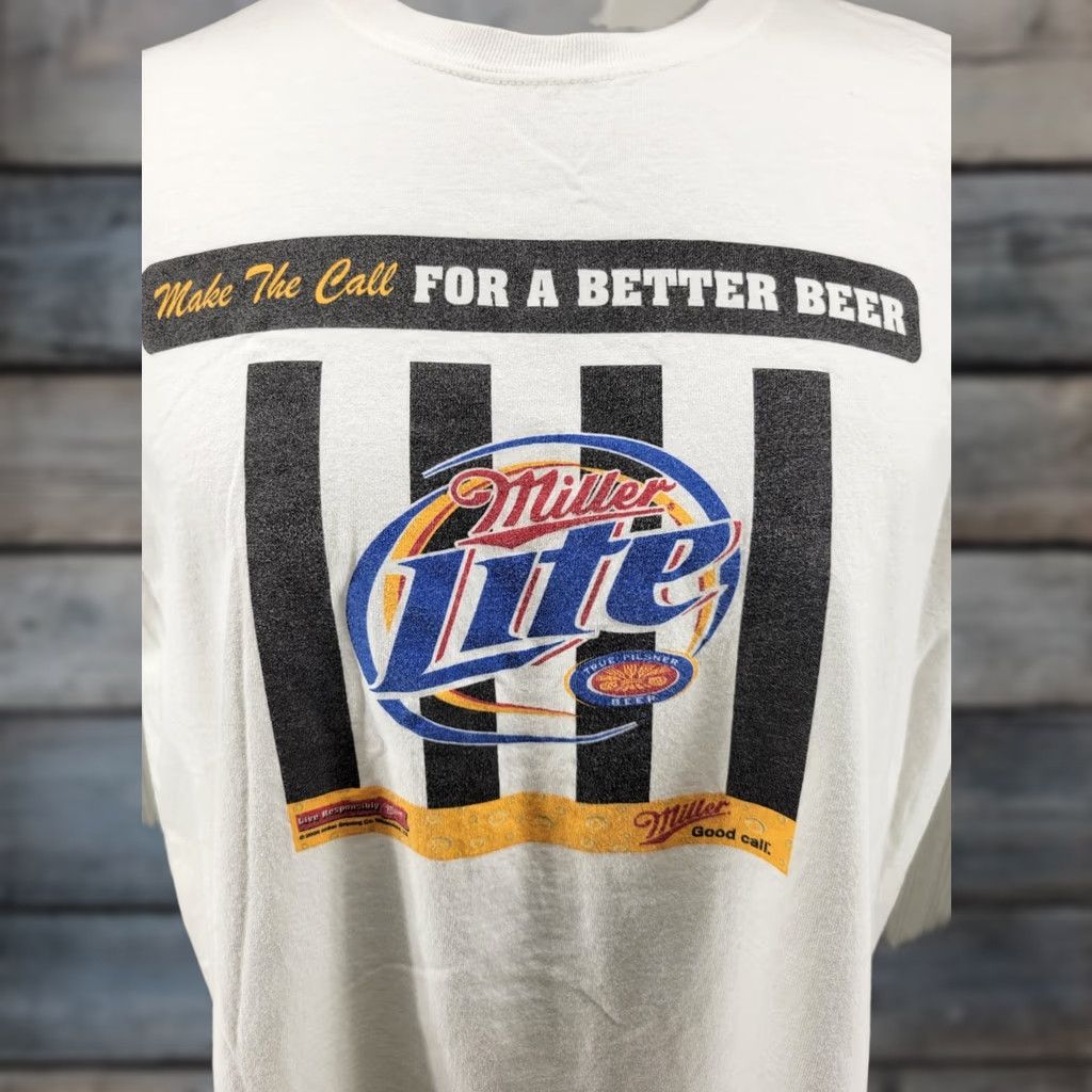 Hanes VINTAGE Miller Lite Beer White T Shirt XL Hanes Men 2006 90s Cars Size US XL / EU 56 / 4 - 1 Thumbnail