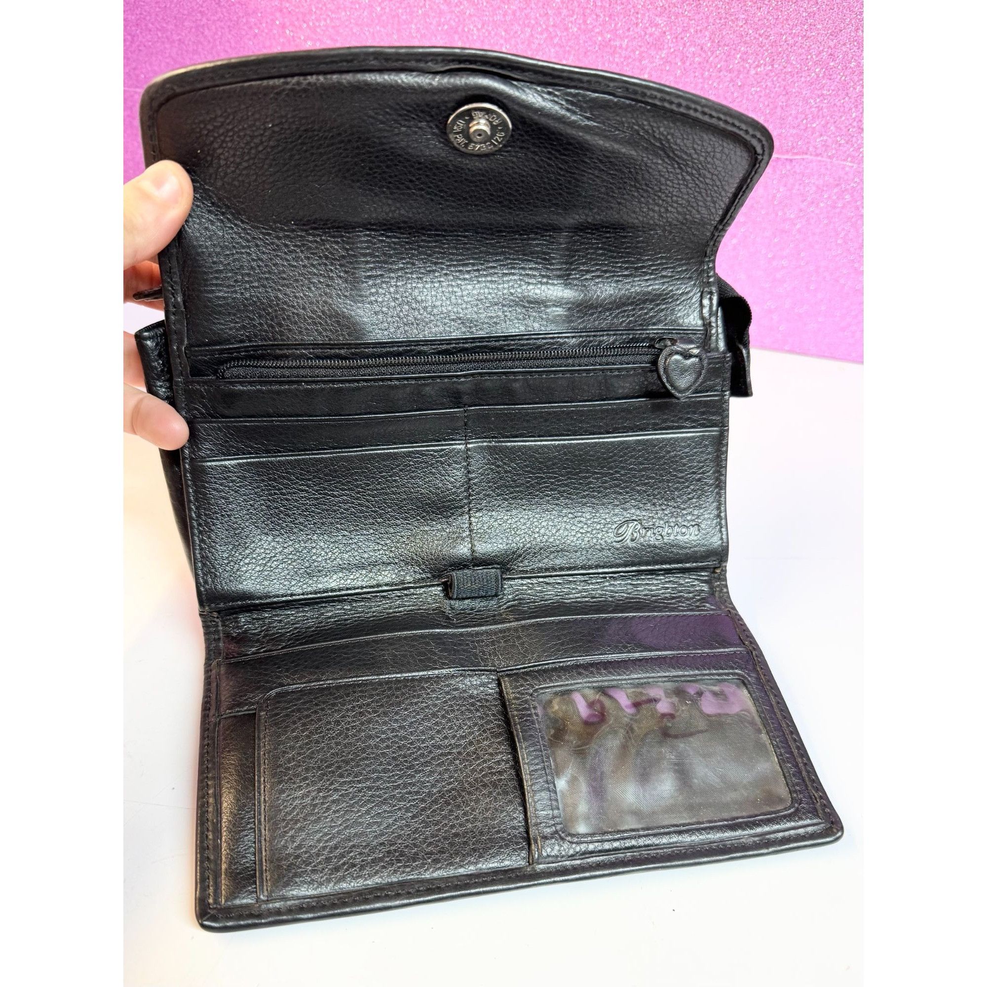 Brighton Brighton brown and black snap trifold wallet clutch purse Size ONE SIZE - 3 Thumbnail