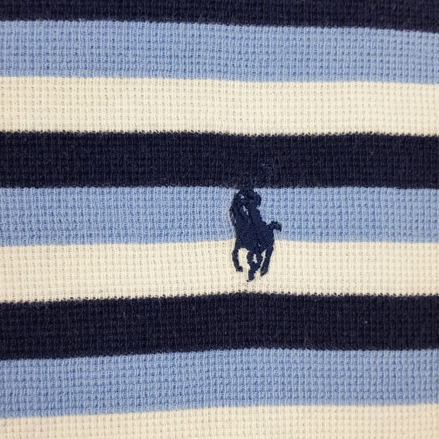 Polo Ralph Lauren VINTAGE Polo Ralph Lauren Blue Striped Collared Size XL Relaxed Polo Shirt Men Size US XL / EU 56 / 4 - 3 Thumbnail