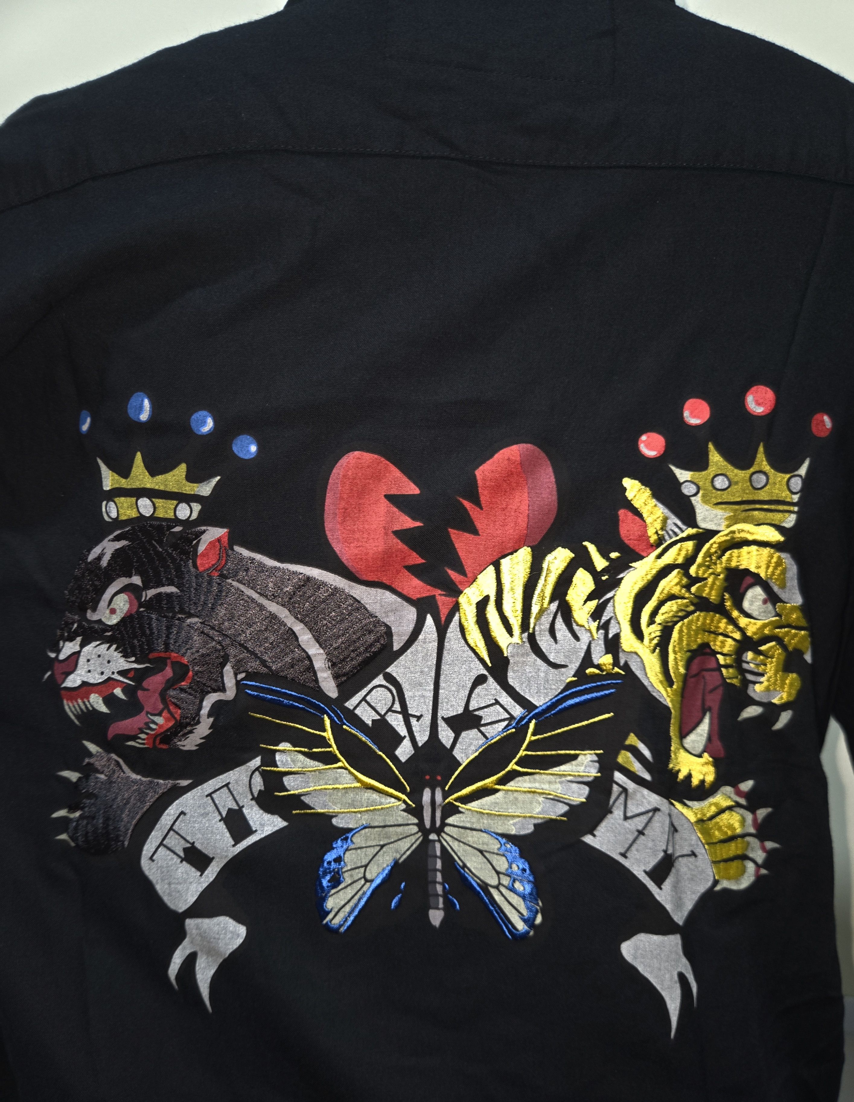 Japanese Brand Vintage Houston Rayon Embroidery Butterfly Bowling Shirt Size US M / EU 48-50 / 2 - 7 Thumbnail