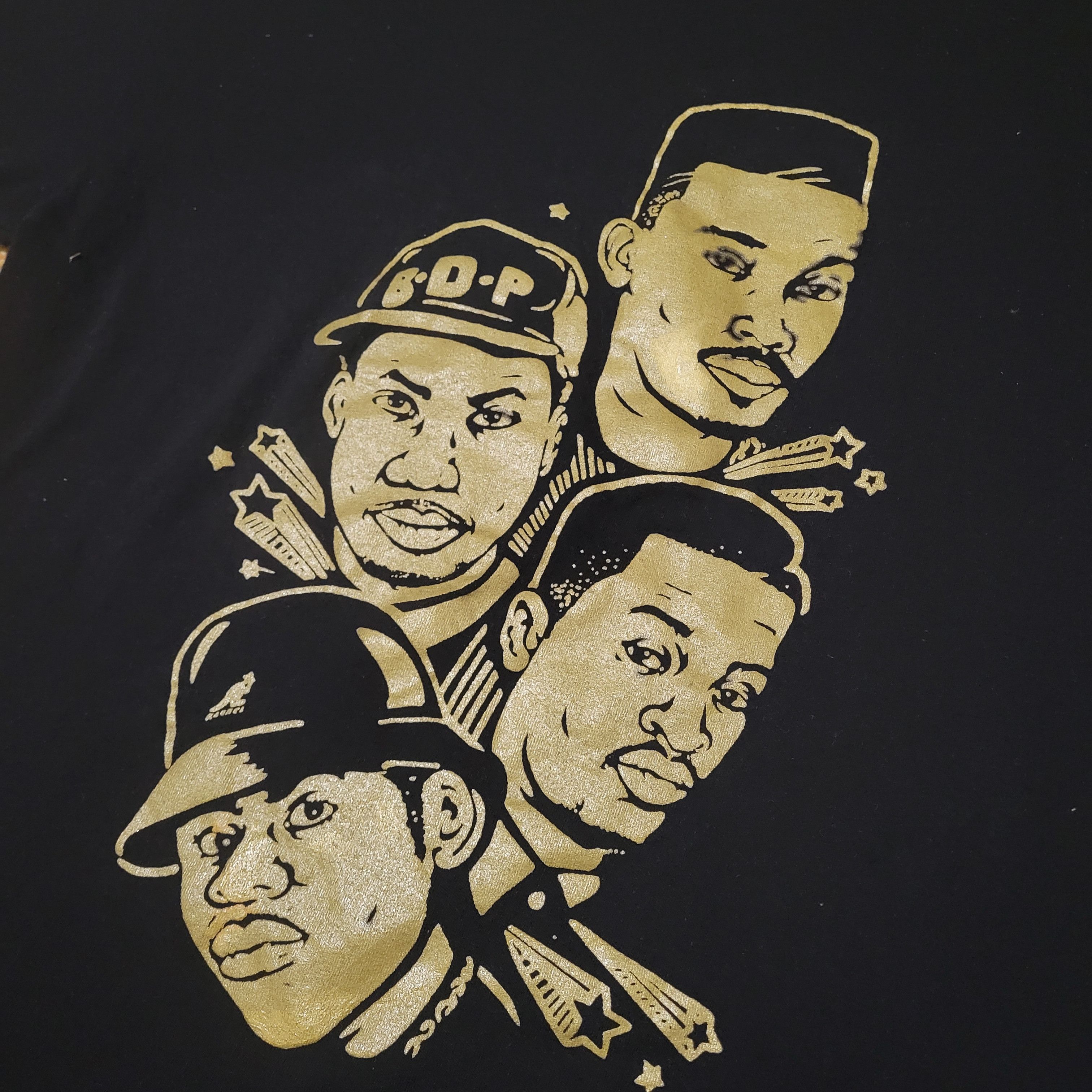 Alstyle Hip Hop Icons Black Gold KRSOne LLCoolJ Rakim Big Daddy Kane Size US L / EU 52-54 / 3 - 2 Thumbnail