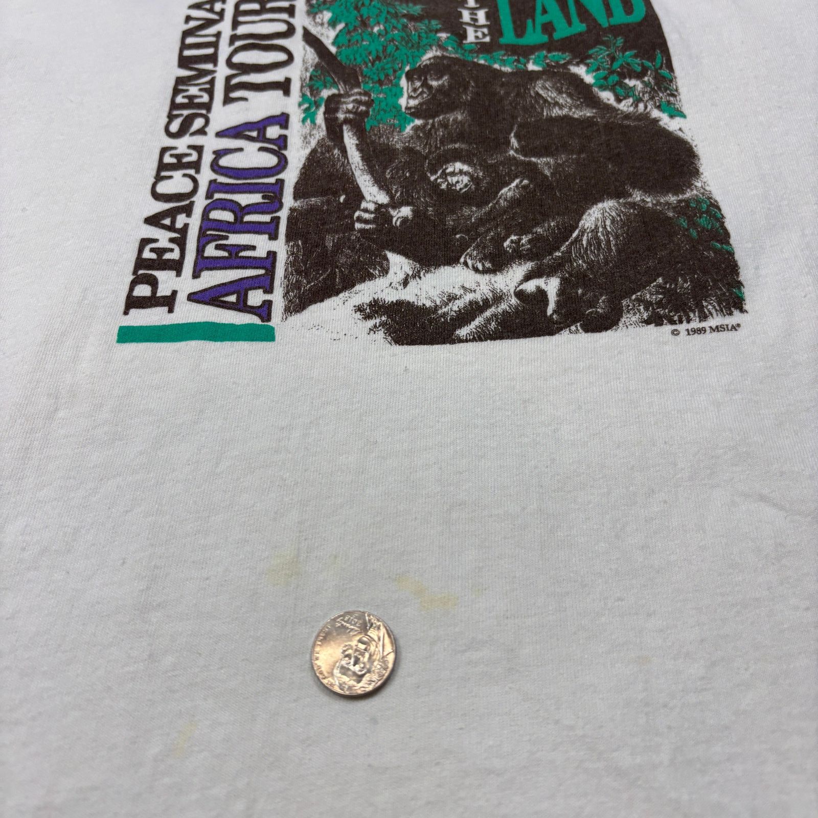 Vintage VTG 80s Peace Seminary Africa Tour Loving The Land Shirt XL Size US XL / EU 56 / 4 - 14 Thumbnail