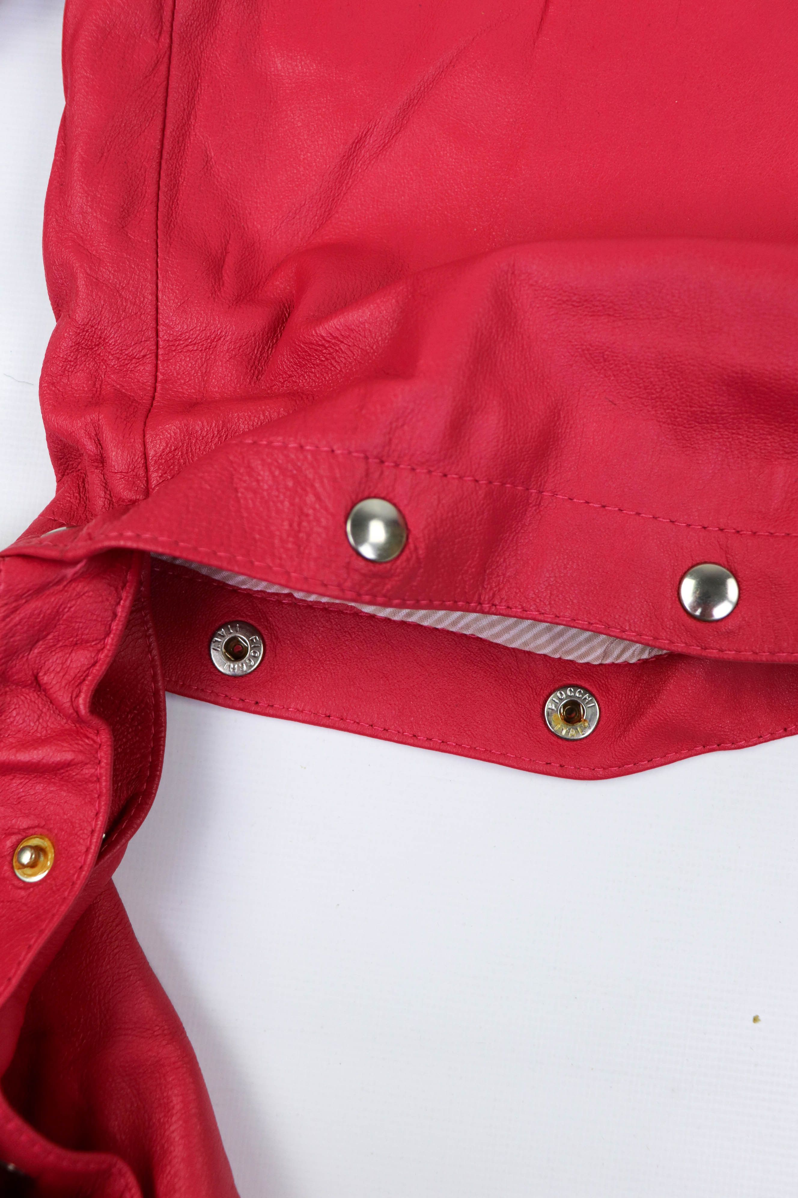 Vintage 80-90s Vintage Pink Soft Leather 2in1 Transform Pants Size 28" / US 6 / IT 42 - 12 Thumbnail