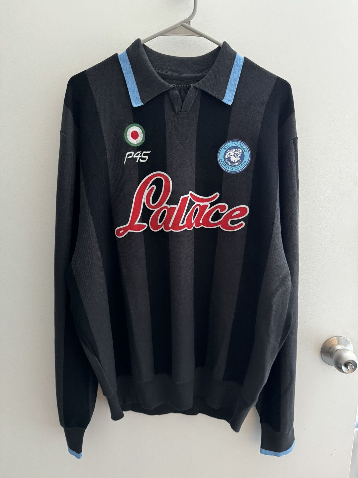 Palace Palace Vesuvio Knit Black Jersey Napoli Size Large In Hand