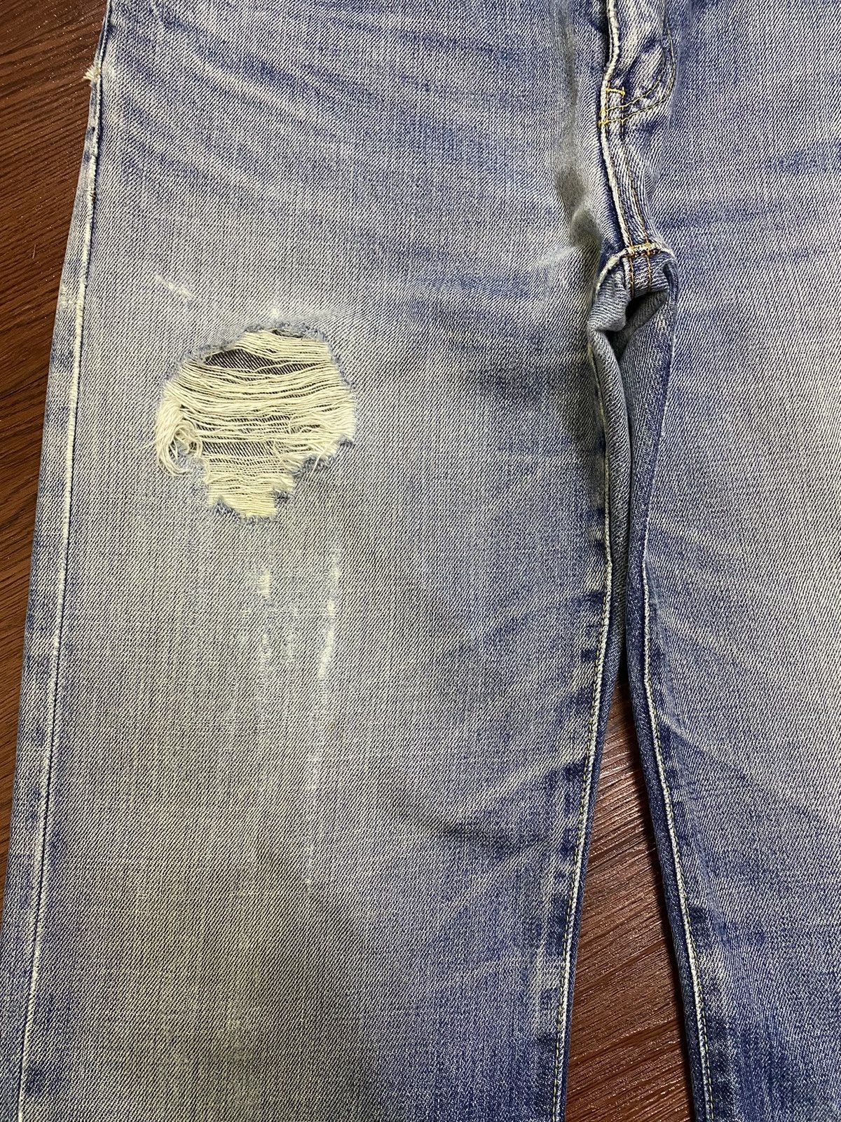 Other Vintage Japanese Brands Faded Wash Distressed Loose Jeans Size US 34 / EU 50 - 7 Thumbnail