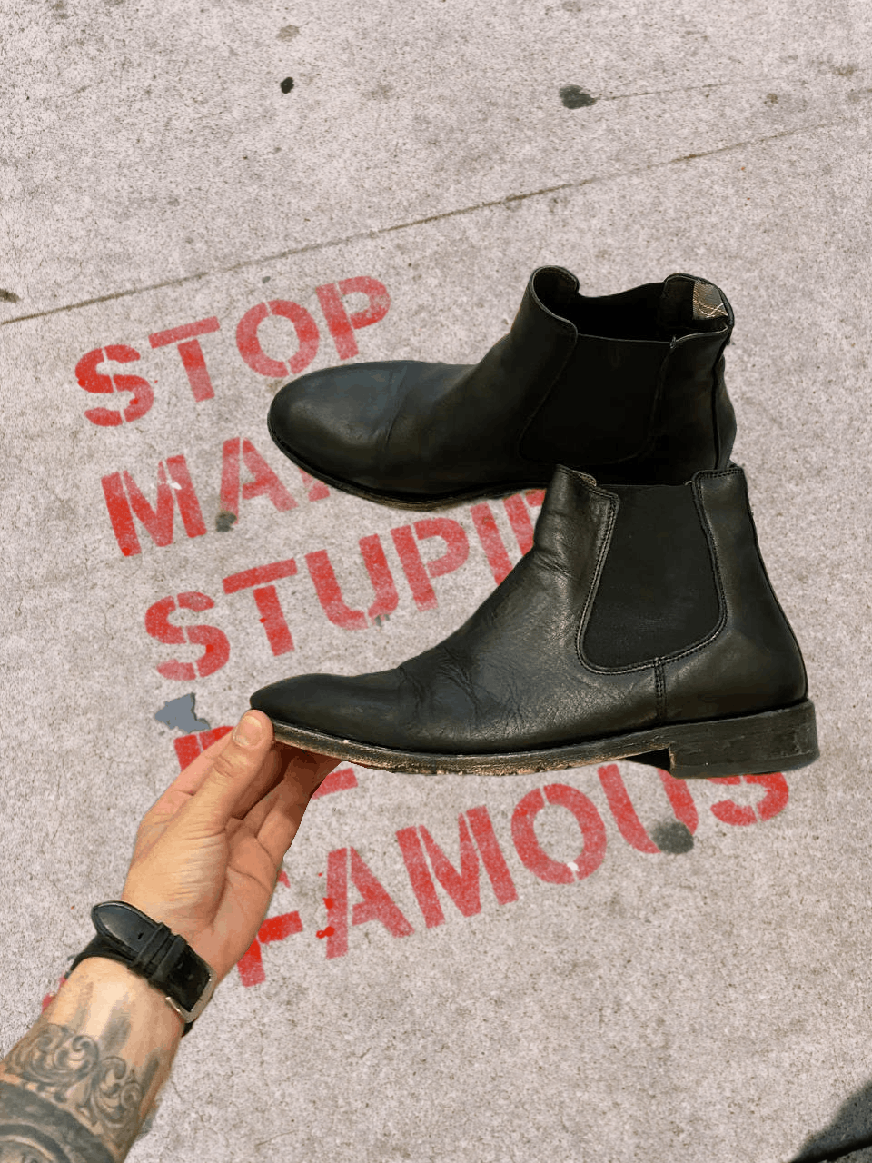 Barbour Black Leather Boots Barbour logo Y2K Vintage Size US 9 / EU 42 - 1 Thumbnail