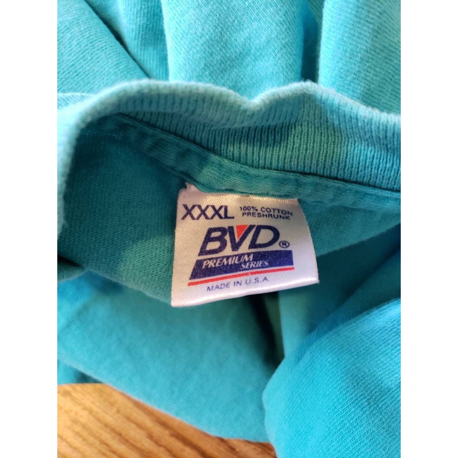 Other BVD Vintage Green Blank Pocket T-shirt Sz 2XL 1990s Size US XXL / EU 58 / 5 - 3 Thumbnail