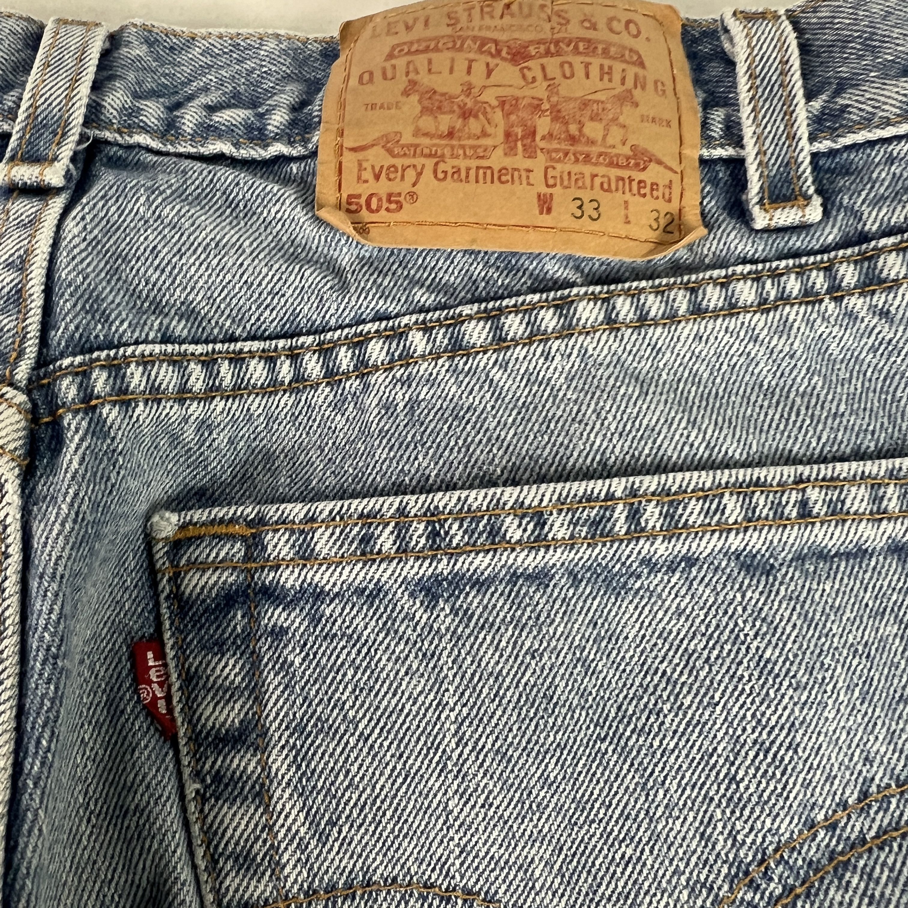 Levi's Y2K Levi's Jeans 505 Straight Blue Faded Distressed Denim Size US 31 - 16 Thumbnail