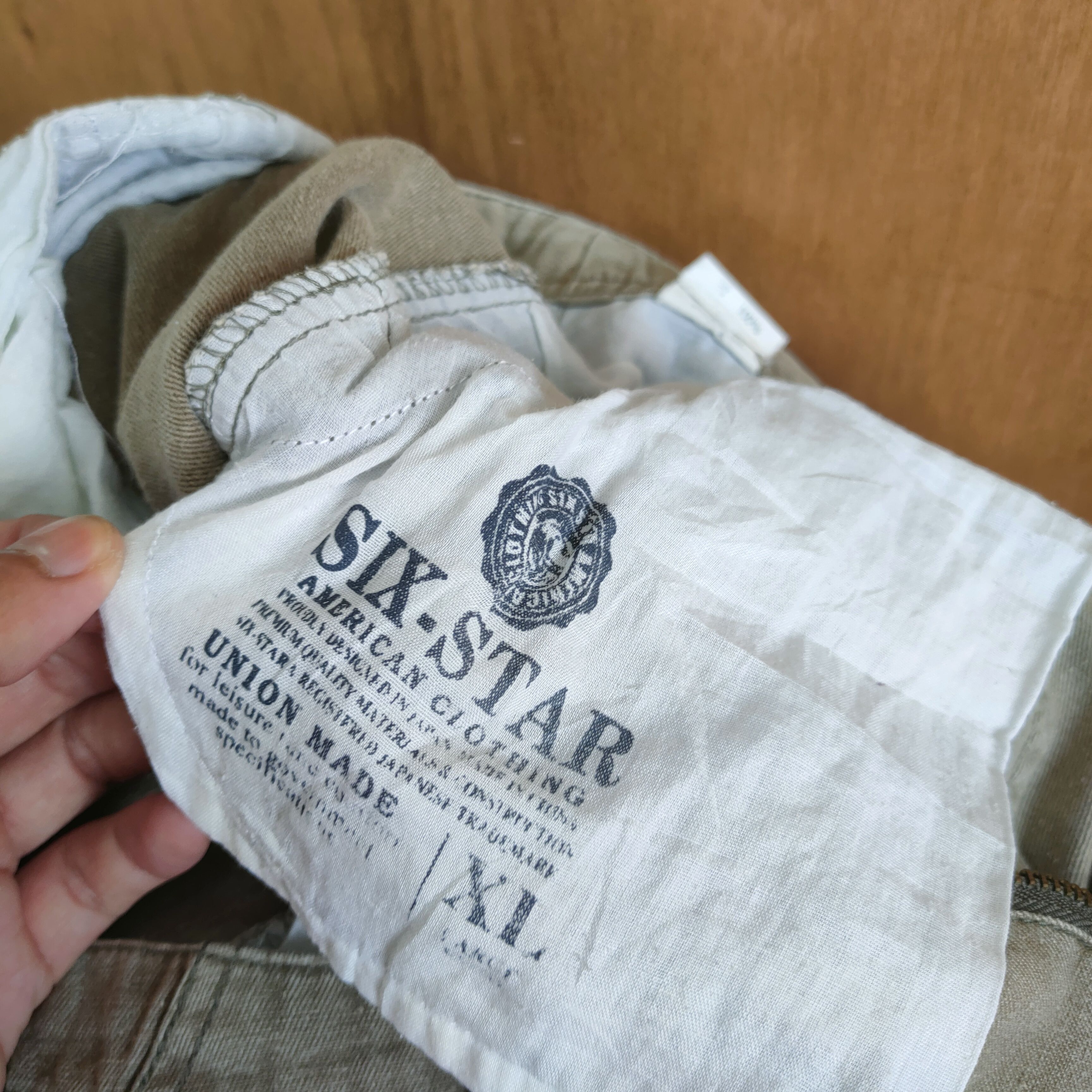 If Six Was Nine × Japanese Brand SIX STAR DOUBLE KNEE FADED CARGO PANTS Size US 33 - 12 Thumbnail