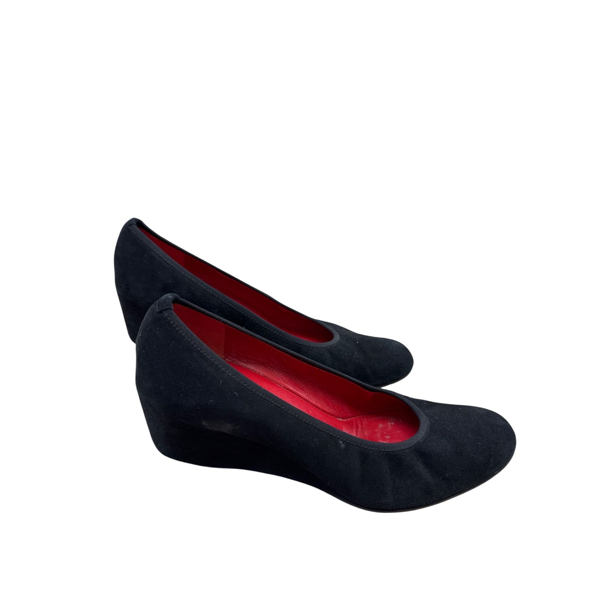 Designer Sesto Meucci Womens Black Suede Slip Loafers Size 8.5M SKU 7 Size US 8.5 / IT 38.5 - 4 Thumbnail