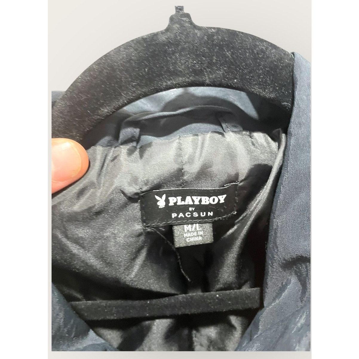 Playboy Playboy x PacSun Bomber Jacket Black/Charcoal Streetwear M/L Size US L / EU 52-54 / 3 - 6 Thumbnail