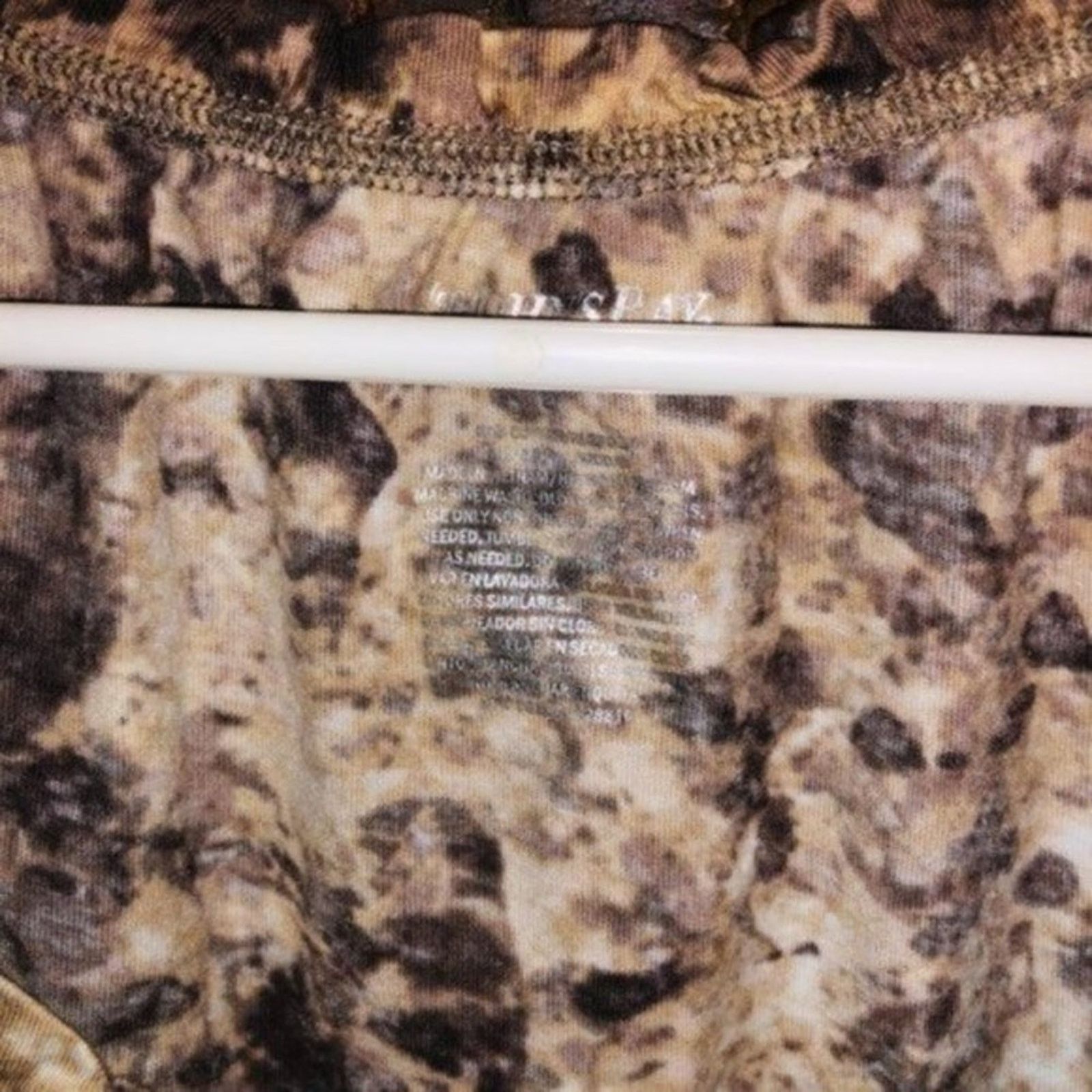 St. Johns Bay St. John's Bay Brown Printed Short Sleeve Blouse Size Small Size S / US 4 / IT 40 - 2 Thumbnail