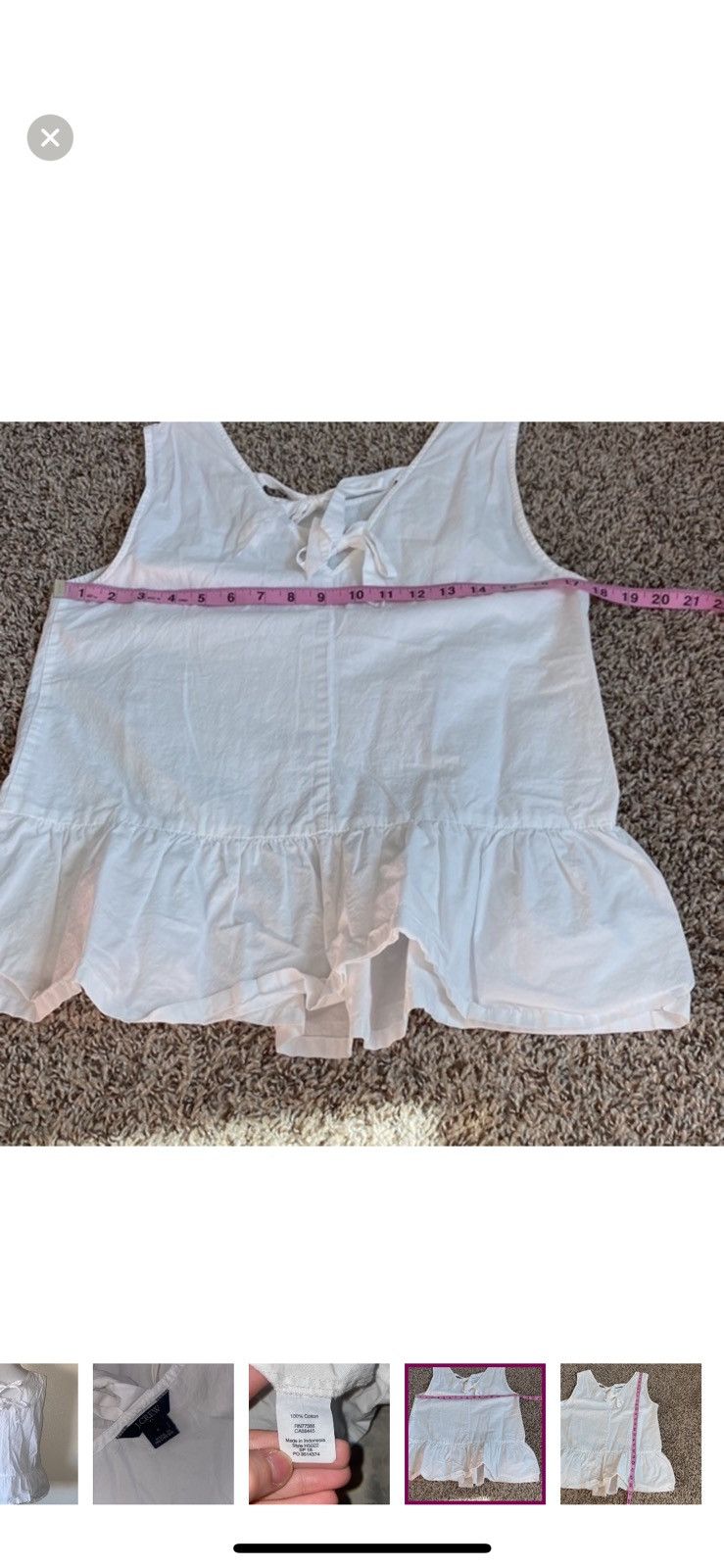 J.Crew J. Crew small bow back white peplum blouse Size S / US 4 / IT 40 - 3 Thumbnail