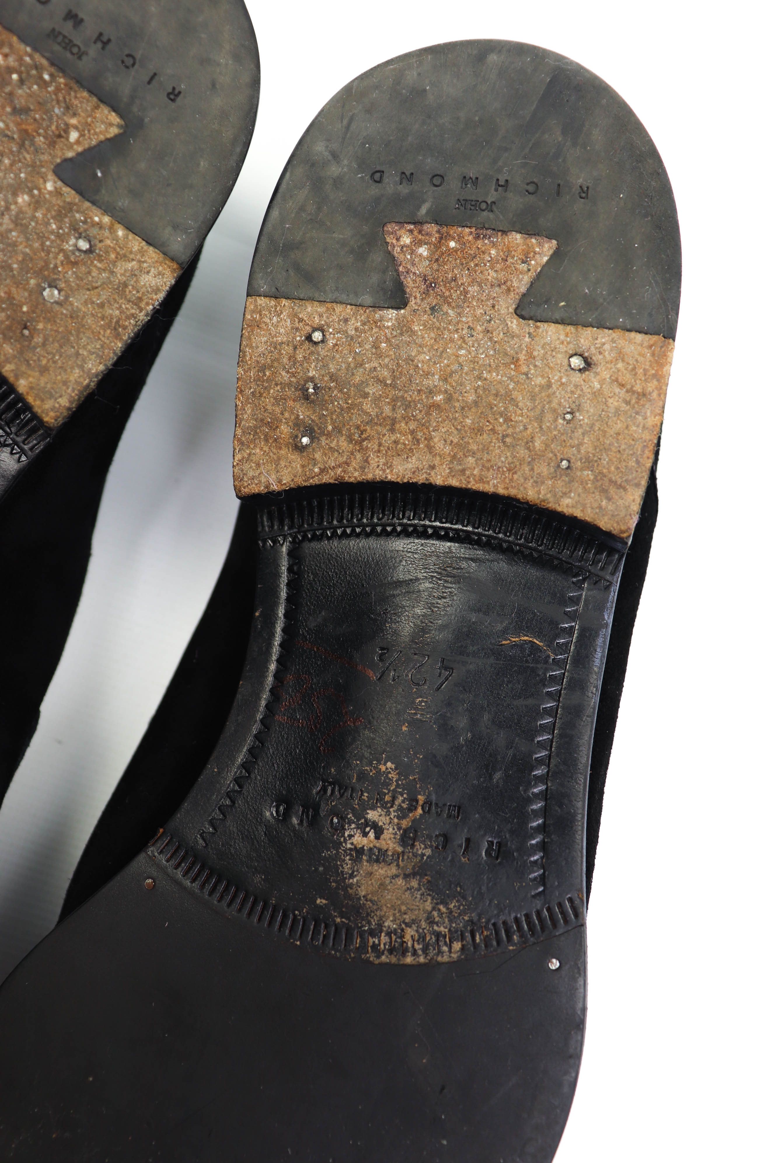 John Richmond Vintage John Richmond Black Suede Leather Loafers Shoes Size US 9.5 / EU 42-43 - 11 Thumbnail