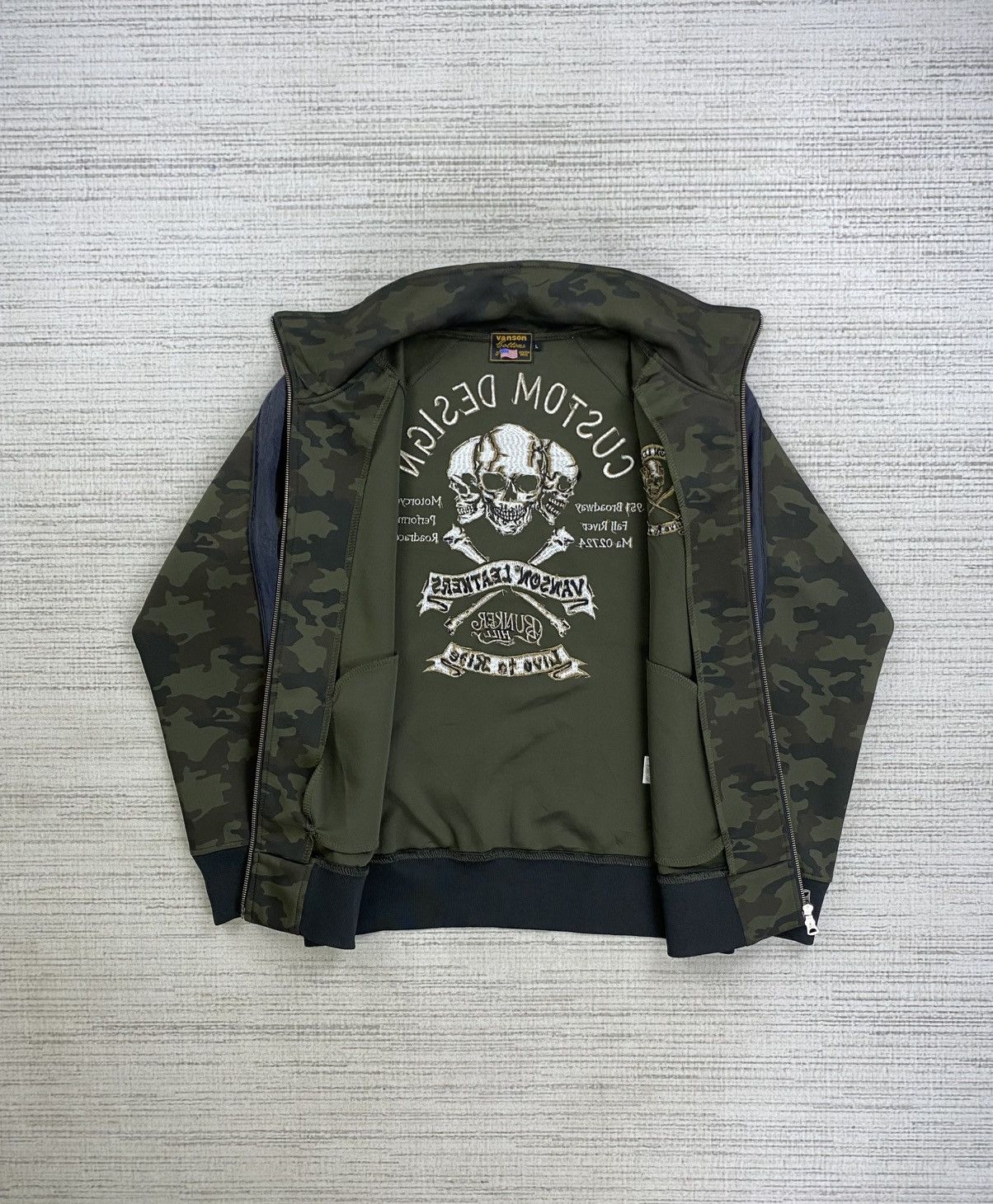 Vanson Leathers 🔥 Vanson Leather Live To Ride Embroidery Camouflage Jacket Size US M / EU 48-50 / 2 - 6 Thumbnail