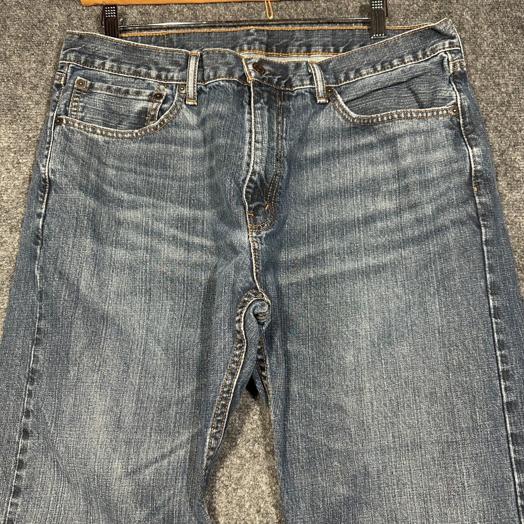 Levi's Levi's 505 Jeans Mens 36 Regular Cotton Denim Straight 5-Pocket Logo Blue Jeans Modern Classic Mens Size US 36 / EU 52 - 3 Thumbnail