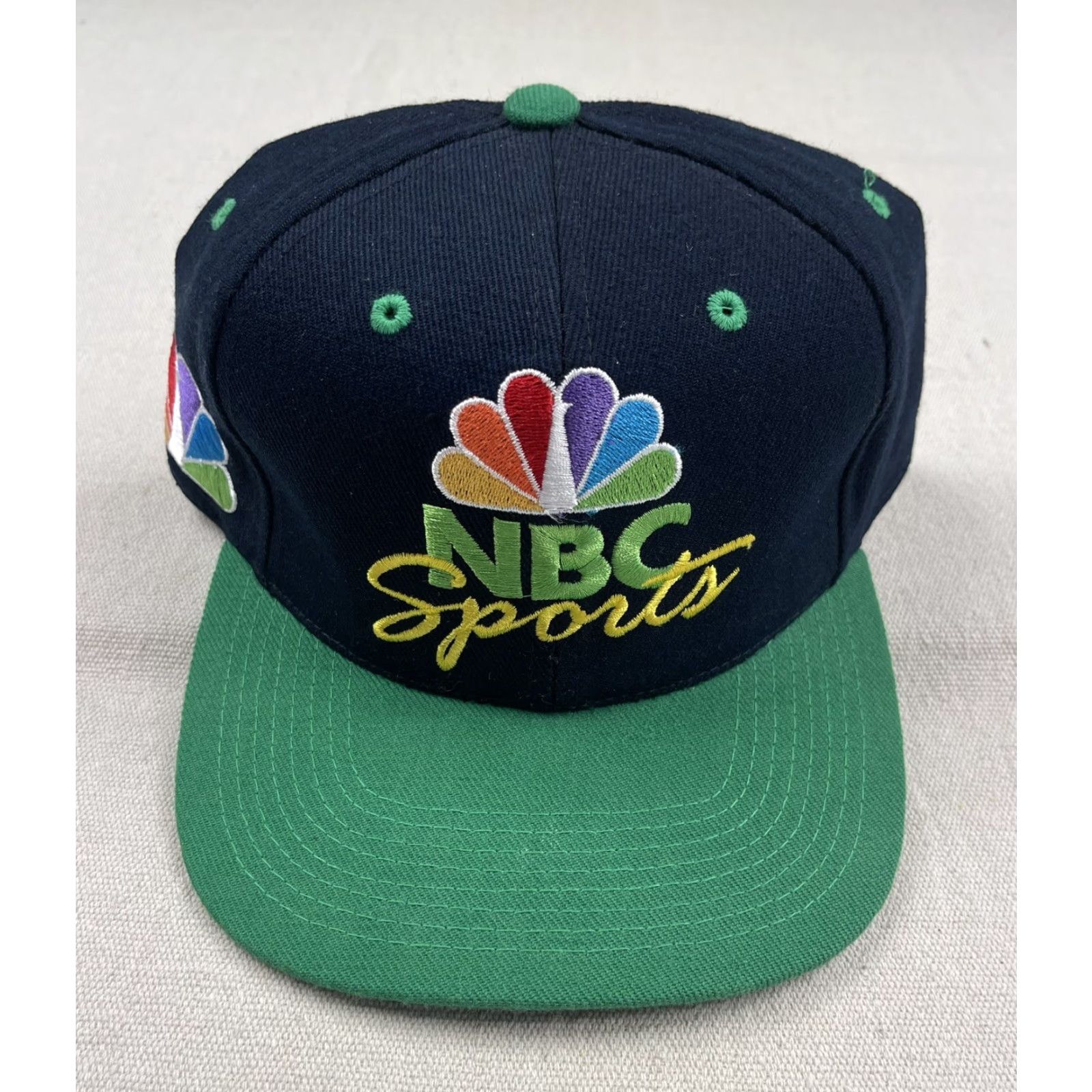 Sports Specialties VINTAGE Sports Specialties NBC Snapback Hat Black Adjustable Wool 90s Peacock Men Size ONE SIZE - 2 Thumbnail