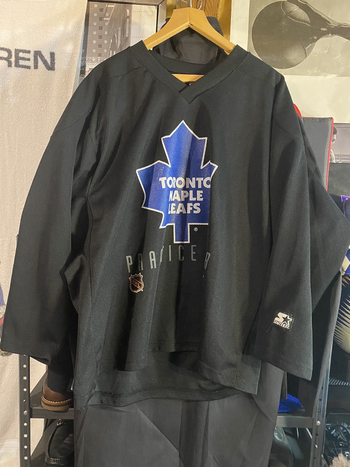 NHL × Starter × Vintage Vintage Maple Leafs Practice Gear Jersey Size US L / EU 52-54 / 3 - 1 Thumbnail