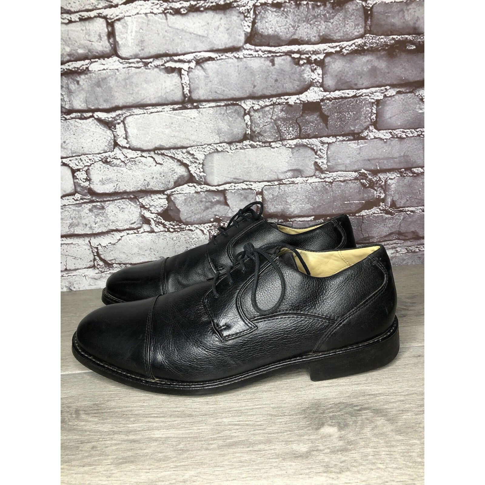 Other Studio Belverde Duke Black Leather Cap Toe Oxfords Dress Sho Size US 11 / EU 44 - 6 Thumbnail