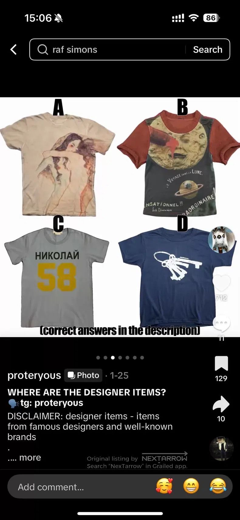 Comme des Garcons Comme des Garcons Glitter patchwork Russian language T-shi Size S / US 4 / IT 40 - 8 Thumbnail