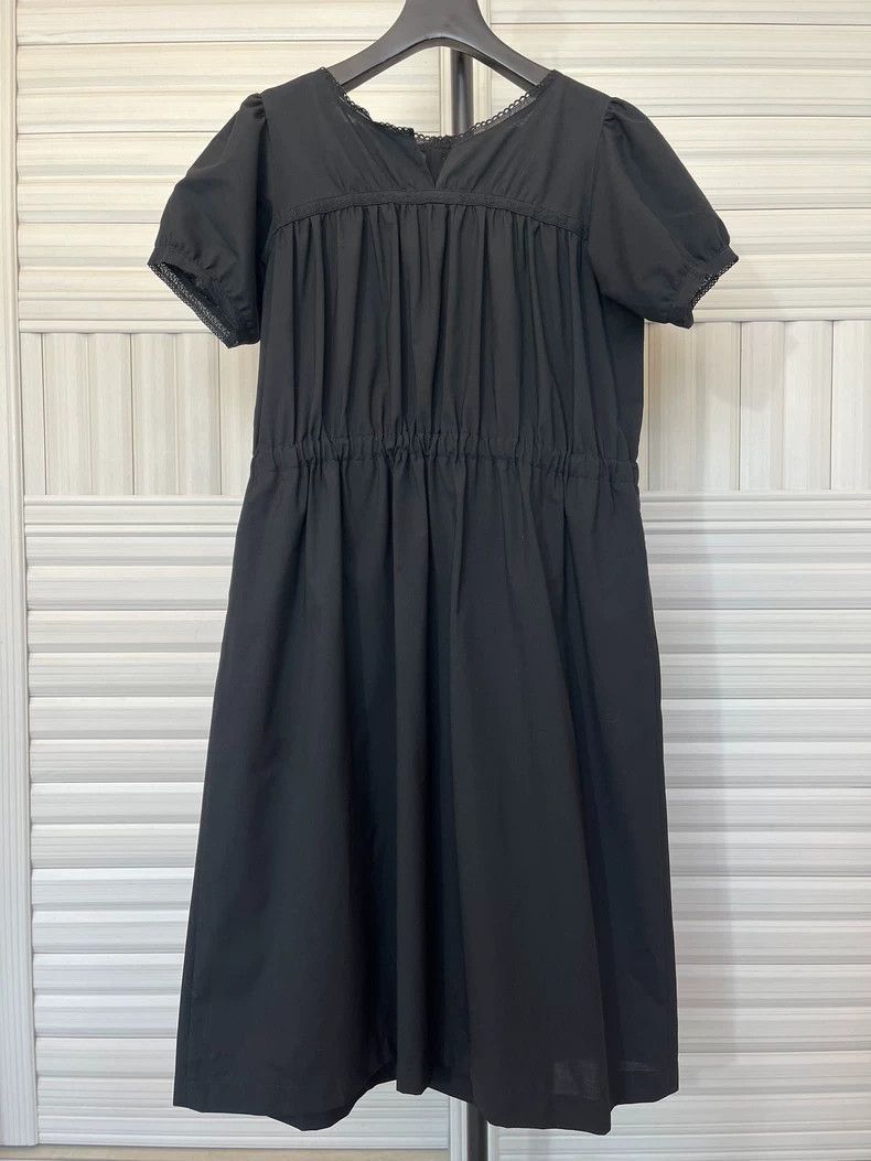 Comme des Garcons black tricot cdg wool dress with pleats-2508 Size S / US 4 / IT 40 - 1 Thumbnail