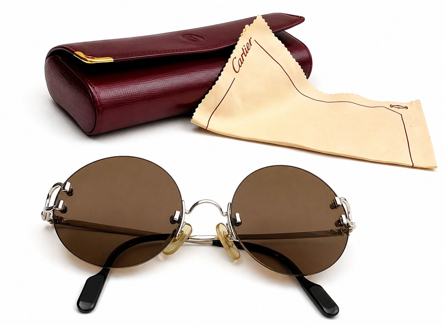 Cartier Vintage Cartier C-Decor Gold Sunglasses Size ONE SIZE - 1 Thumbnail