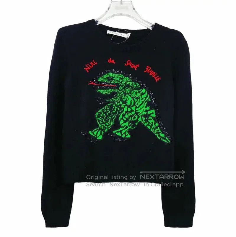 Dior Dior Black Wool Long Sleeve Sweater . Size S / US 4 / IT 40 - 1 Thumbnail