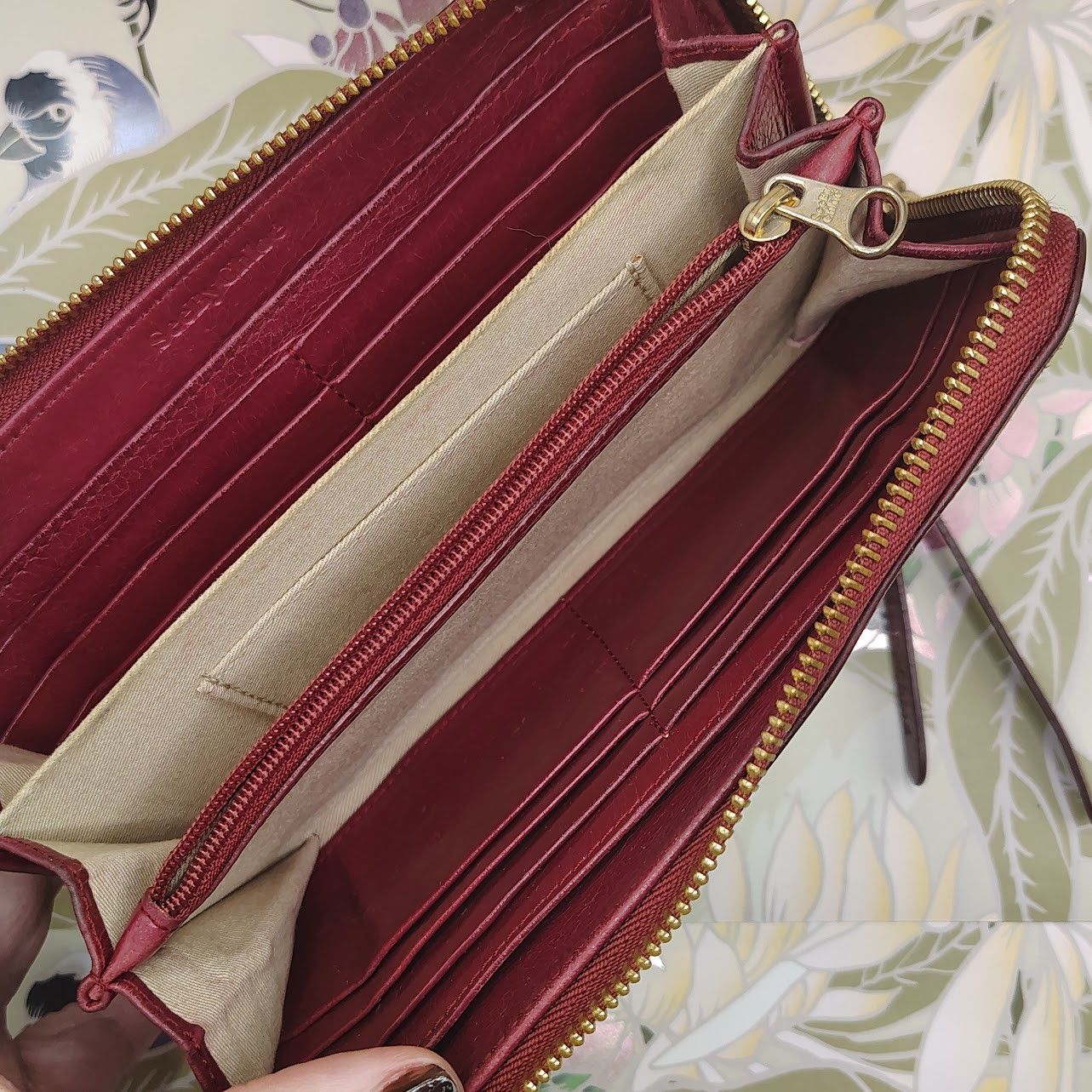 See by Chloe See by Chloe burgundy leather zip-around continental wallet Size ONE SIZE - 7 Thumbnail