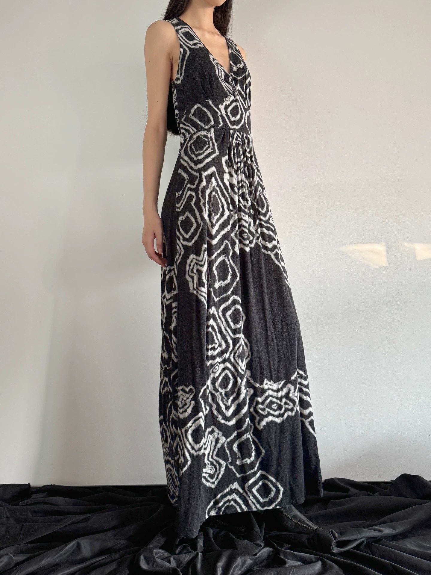 Vintage French Brand V-neck Printed Sleeveless Dress Women's S Size S / US 4 / IT 40 - 6 Thumbnail