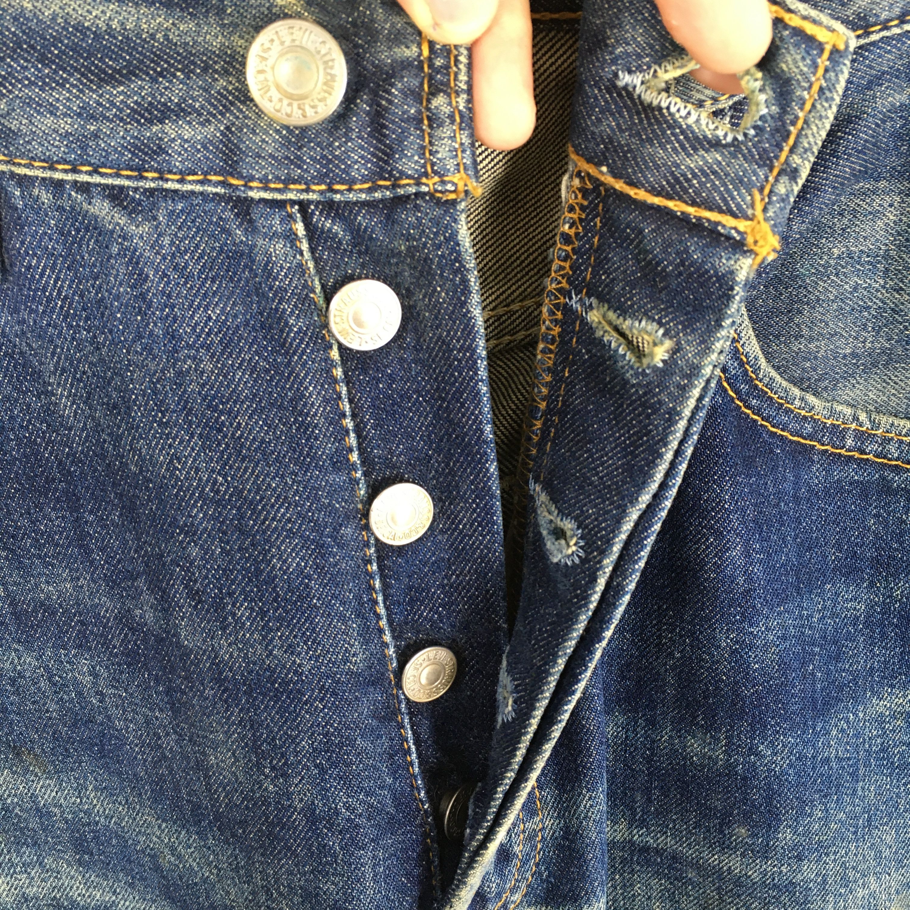 Levi's Size 31x29 Vintage 90s Levi's 501 Faded Blue Jeans S1072 Size US 31 - 6 Thumbnail