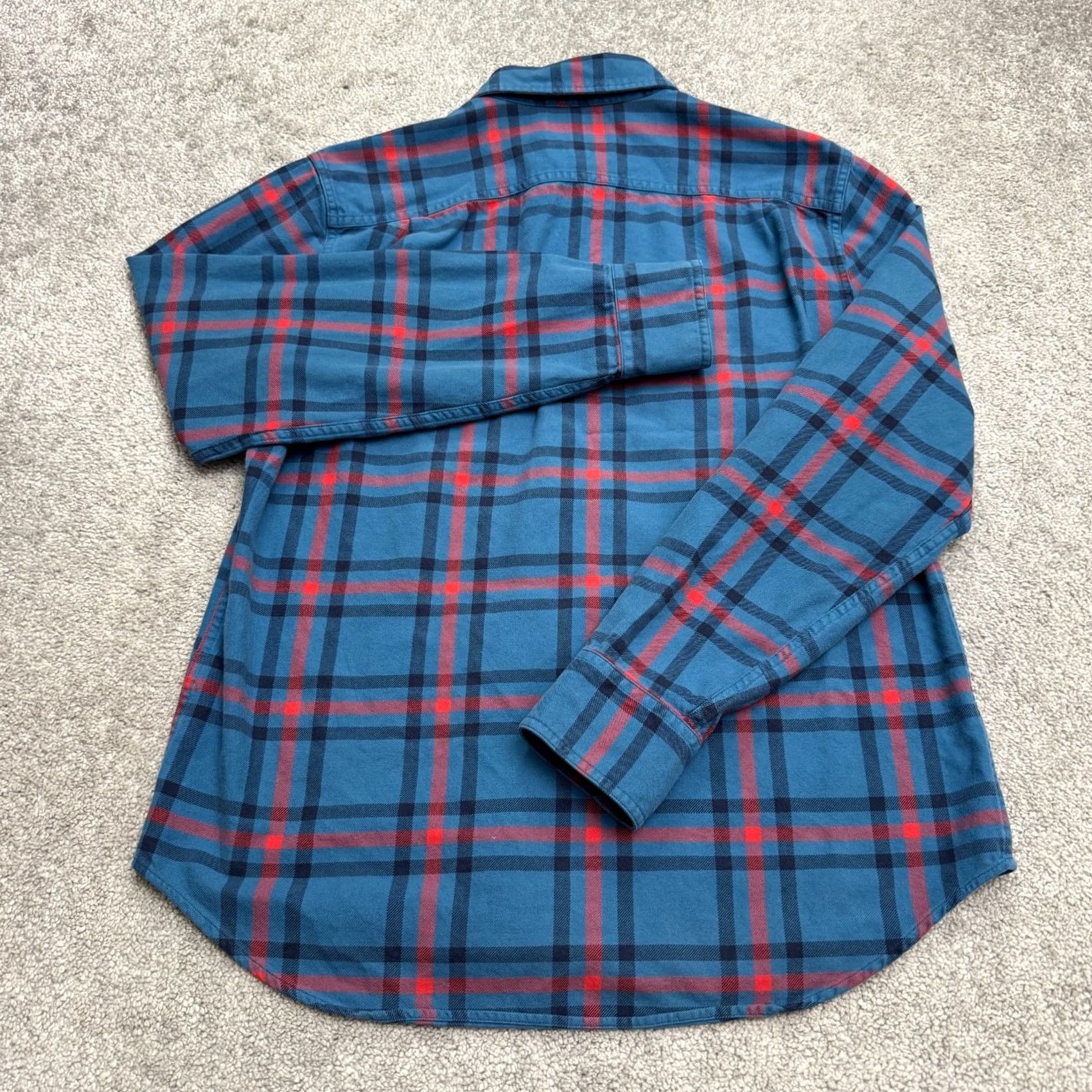 Bonobos Bonobos Slim Flannel Shirt Mens M Blue Plaid Long Sleeve Button-Up Classic, Preppy, Cotton Full Size Regular Size US M / EU 48-50 / 2 - 2 Thumbnail