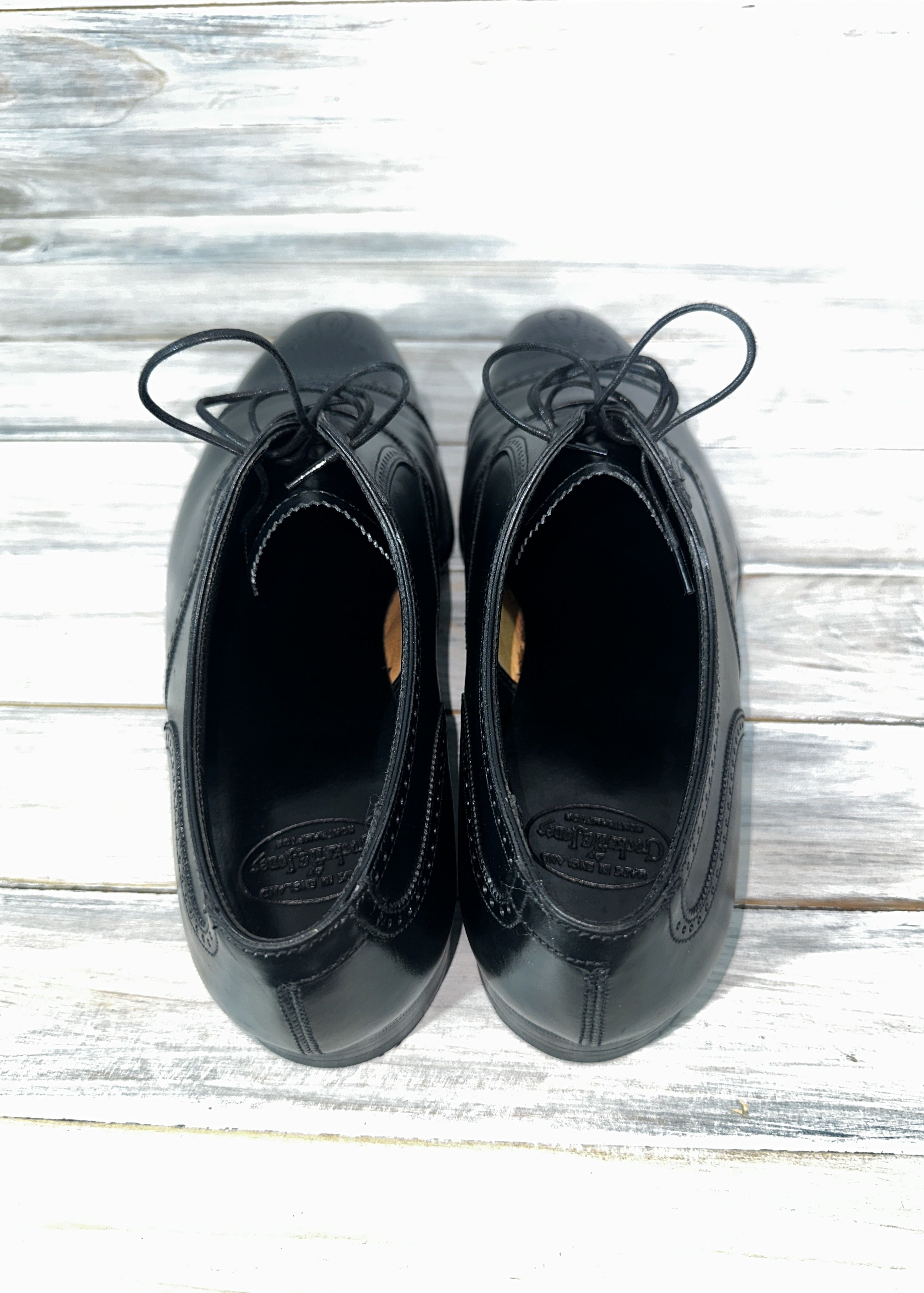 Crockett & Jones CROCKETT JONES Selborne Black Calf Made In England Luxury Size US 8 / EU 41 - 12 Thumbnail