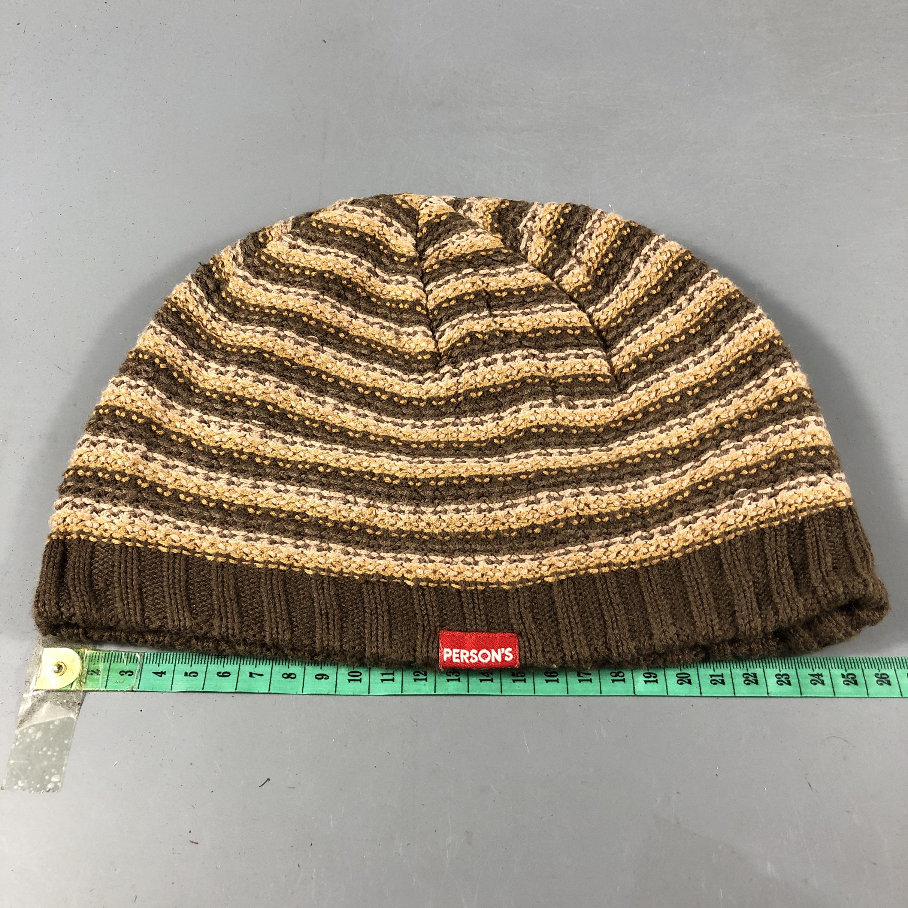 PERSON'S Person's Stripe Cotton Beanie Snowcap Snow Hat B1050 Size ONE SIZE - 3 Thumbnail