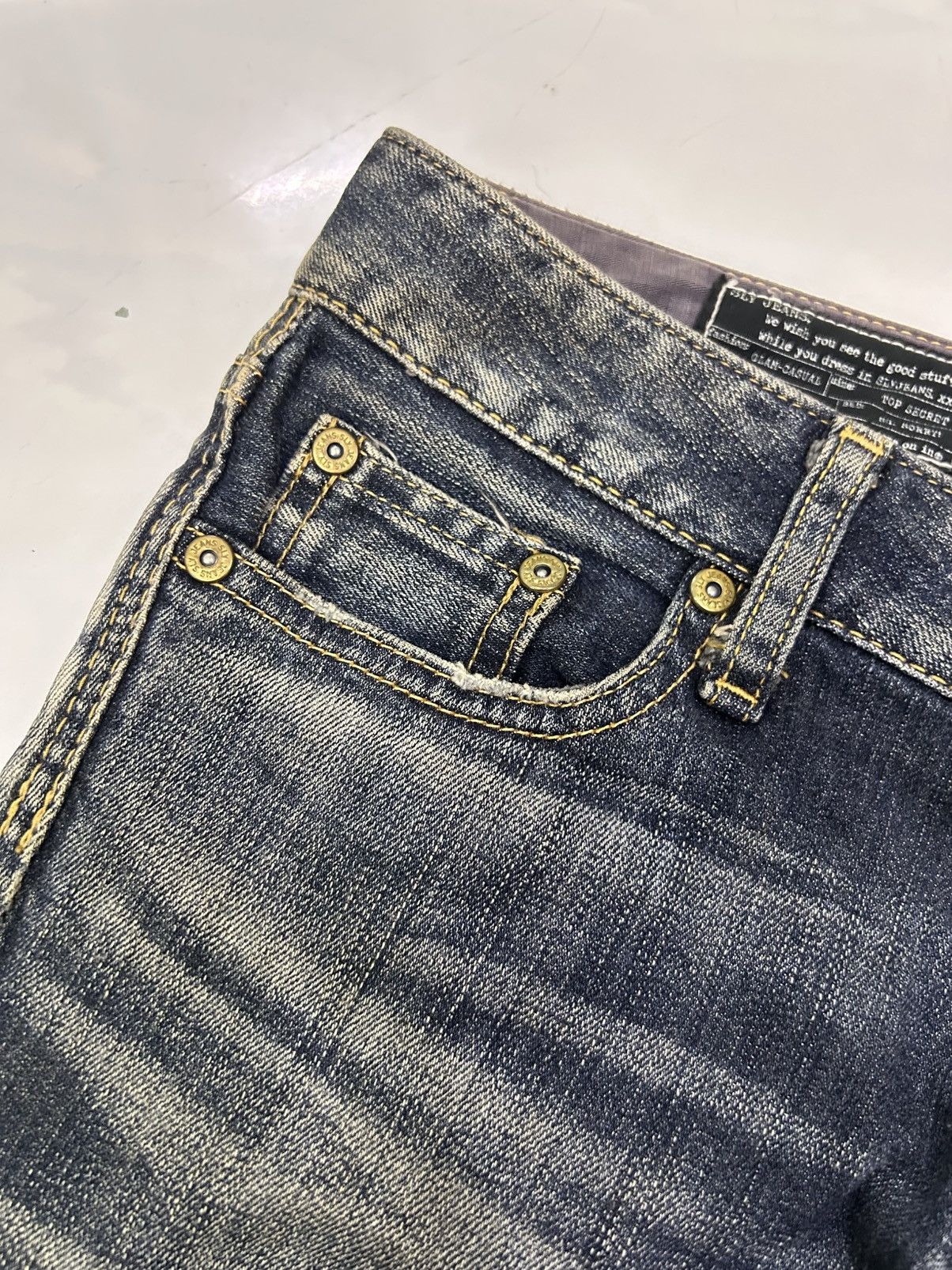 Japanese Brand × Vintage Vintage Japanese Sly Jeans Blue Wash Skinny Fit Denim Size US 30 / EU 46 - 14 Thumbnail