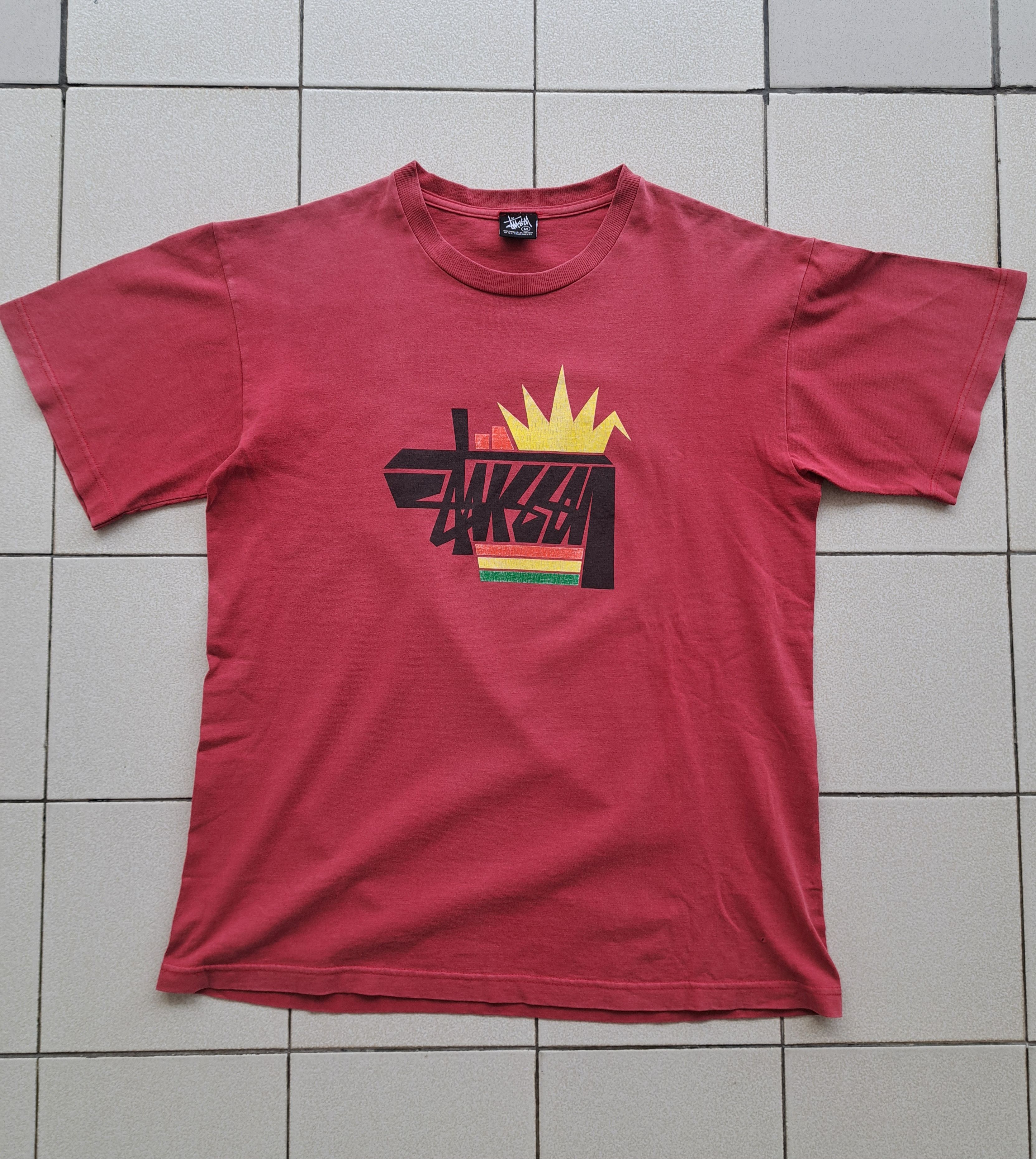 Stussy Vintage Y2K Stussy Rasta Crown T-Shirt Size US M / EU 48-50 / 2 - 1 Thumbnail