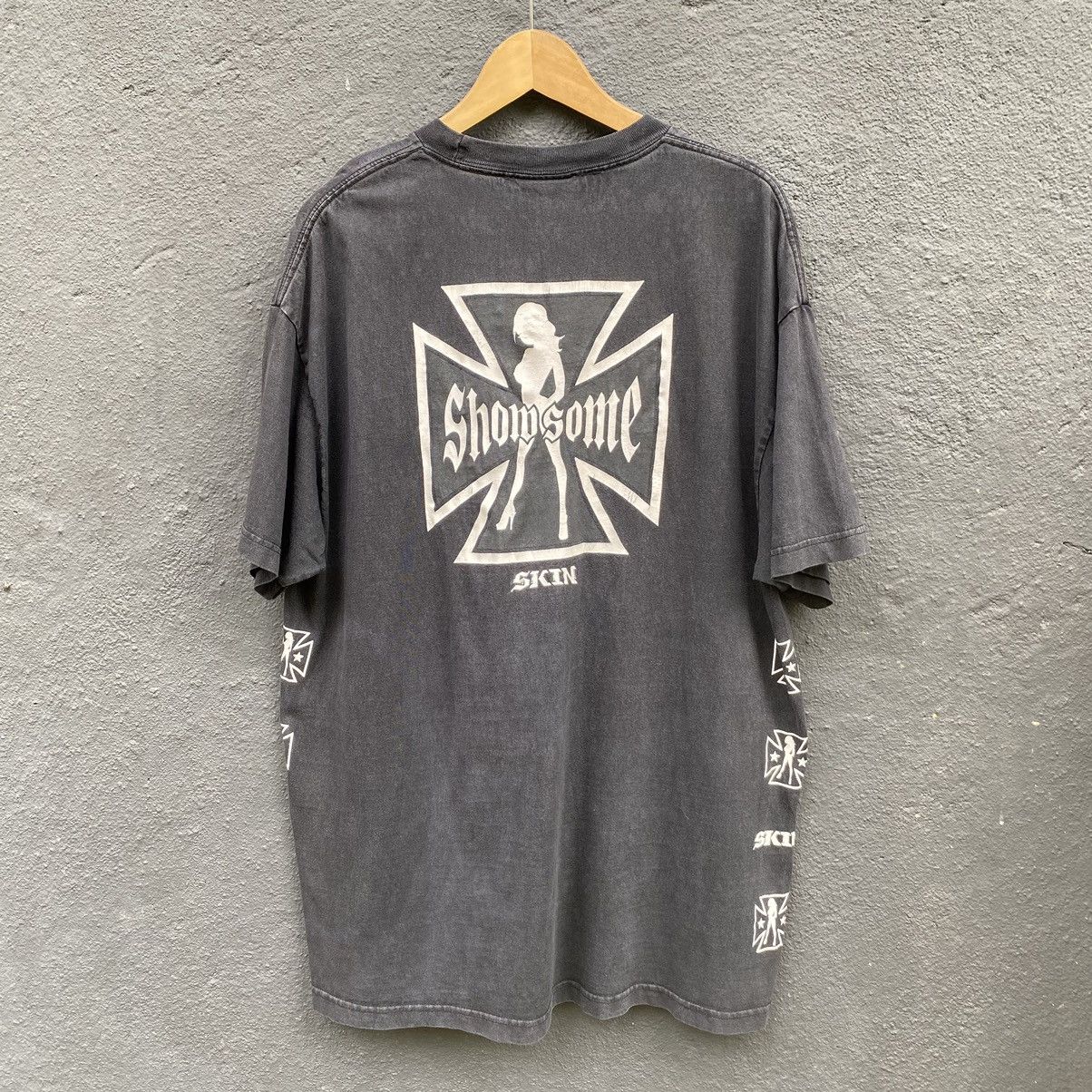 Vintage Thrashed Faded Vintage Y2K Skin Industries Skateboard Tee Size US XL / EU 56 / 4 - 1 Thumbnail