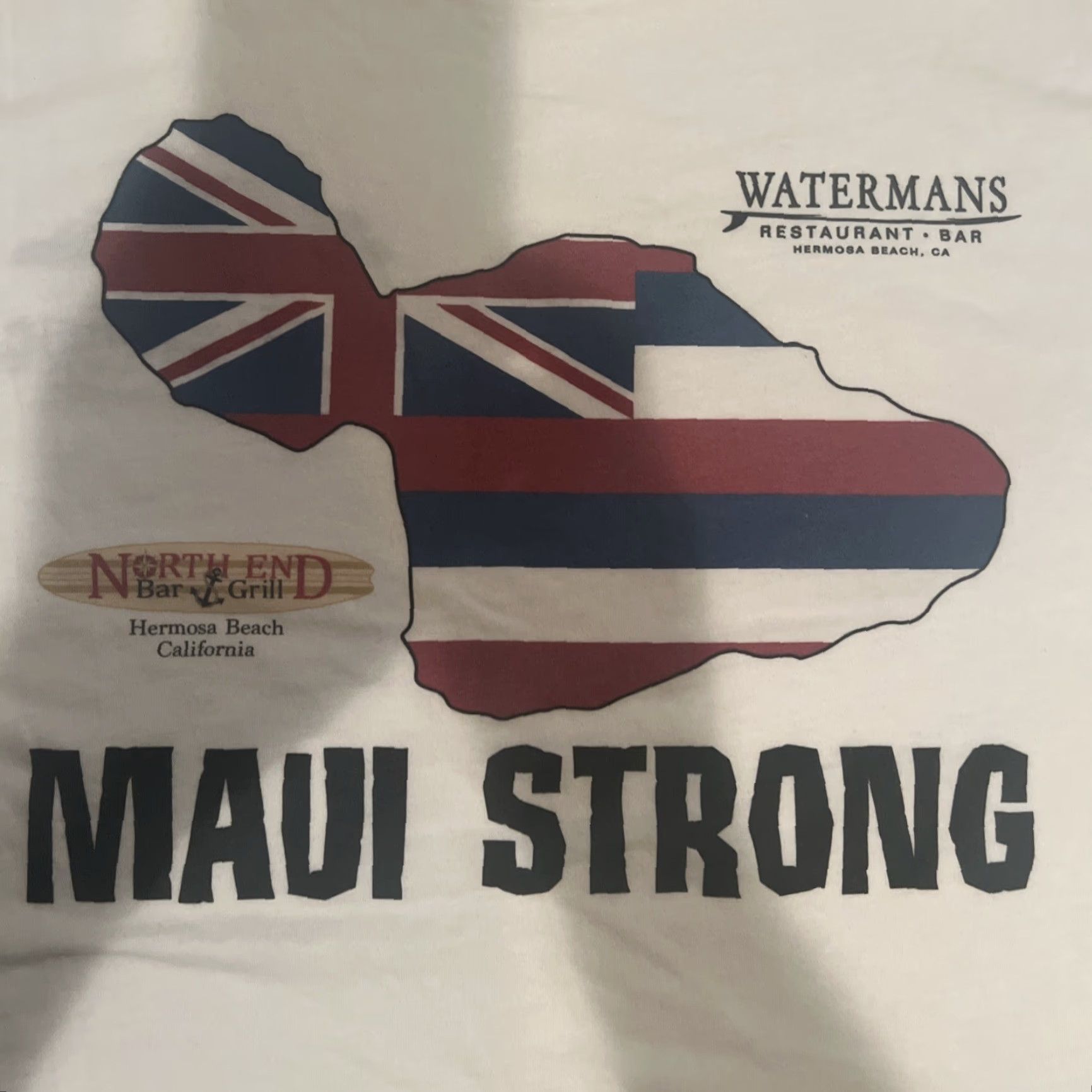 Next Level VINTAGE Next Level Shirt 2XL Men White Maui Strong Waterman’s Restaurant Shirt Surf Beach Logo Limited Edition 2020s-Run Size US XXL / EU 58 / 5 - 7 Thumbnail