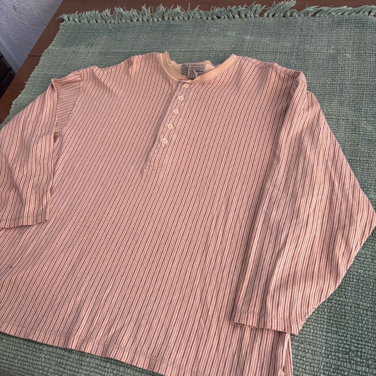 Abercrombie & Fitch 90s vintage abercombie & fitch striped cotton pajama shirt Size 44 - 6 Thumbnail