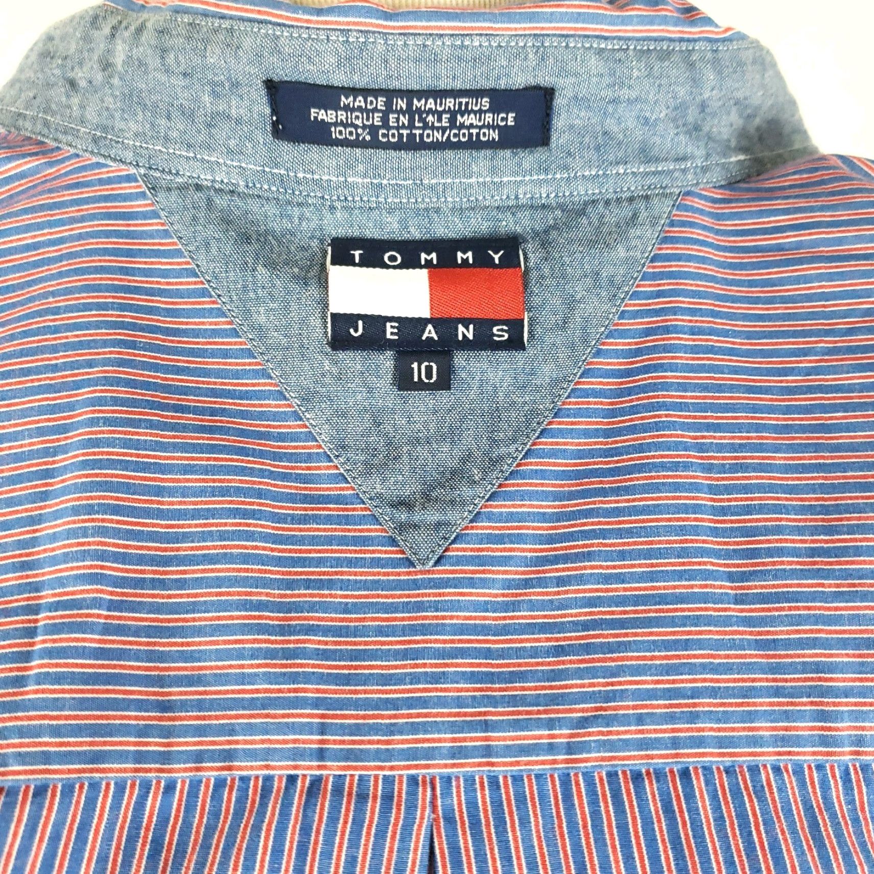 Tommy Hilfiger VINTAGE Tommy Hilfiger Shirt Womens 10 Blue Purple Button Up Long Sleeve Ladies Lot Of 2 Size L / US 10 / IT 46 - 3 Thumbnail