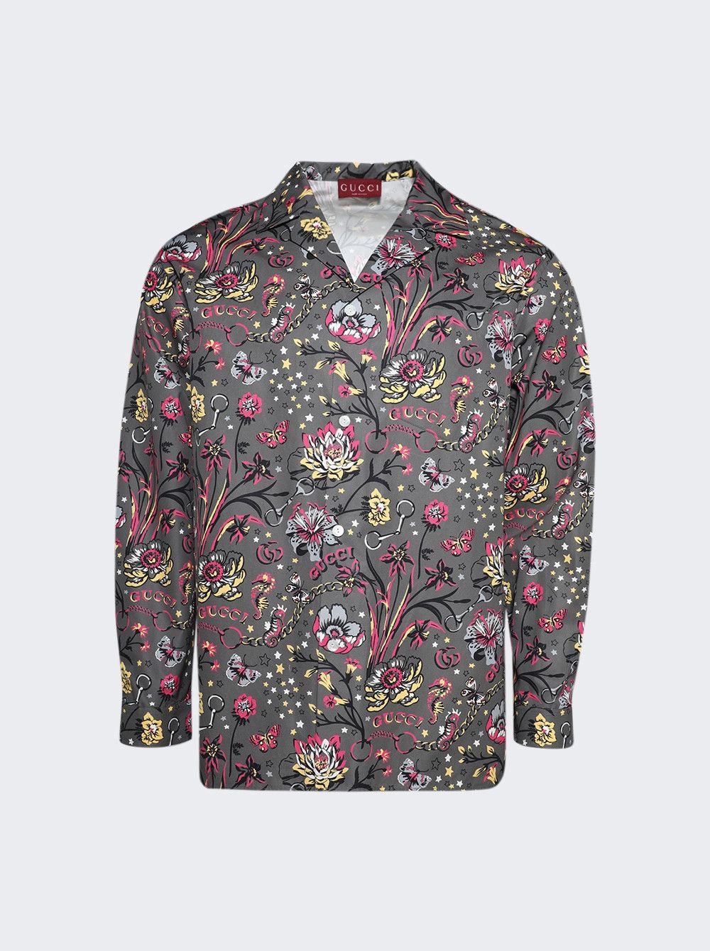 Gucci o1la5ras0426 Gucci Floral Punk Print Floral Shirt Size US L / EU 52-54 / 3 - 1 Thumbnail