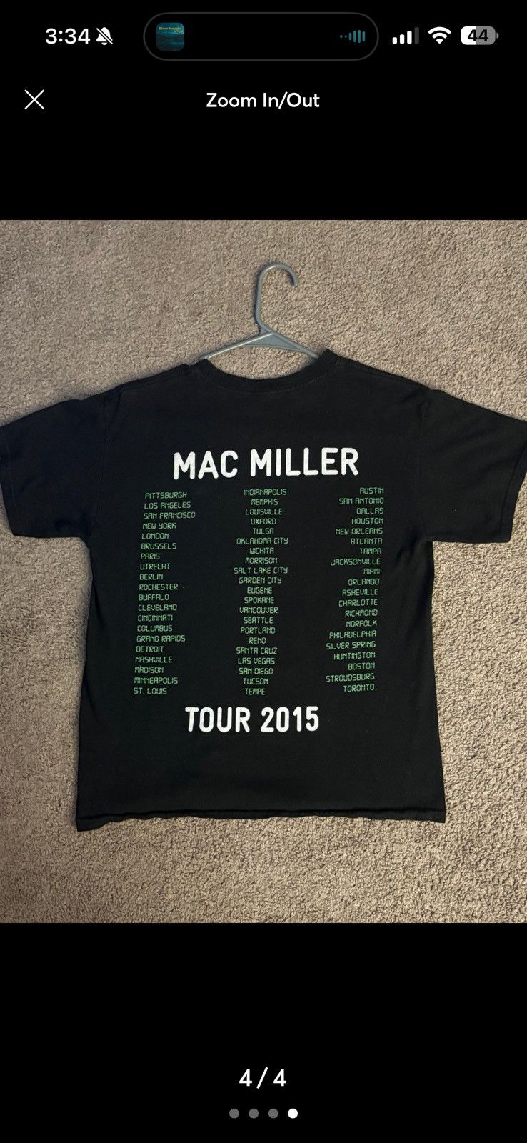 Mac Miller RARE 2015 Most Dope Mac Miller Good AM Tour Size US M / EU 48-50 / 2 - 4 Thumbnail