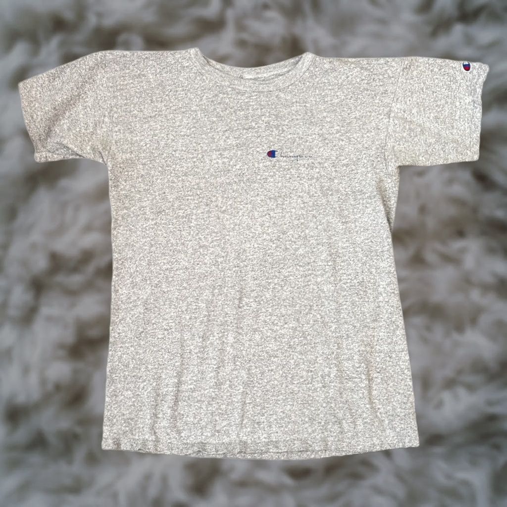 Vintage Champion T Shirt Men’s L 80s Gray Logo Usa Made Short Sleeve Crew Neck, Men's