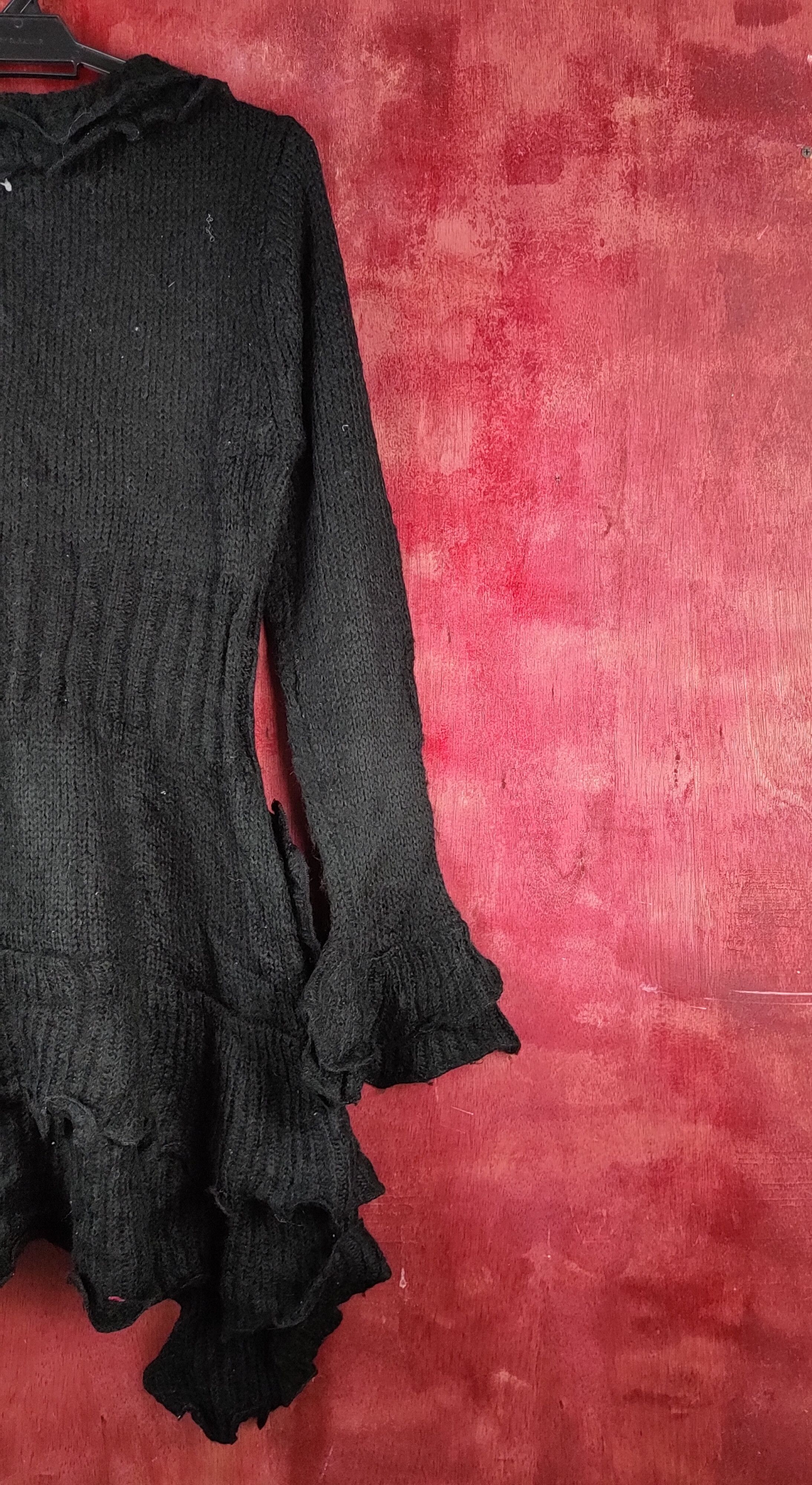 Vintage Premium Black Knitwear Cardigan #S2375 Size M / US 6-8 / IT 42-44 - 8 Thumbnail