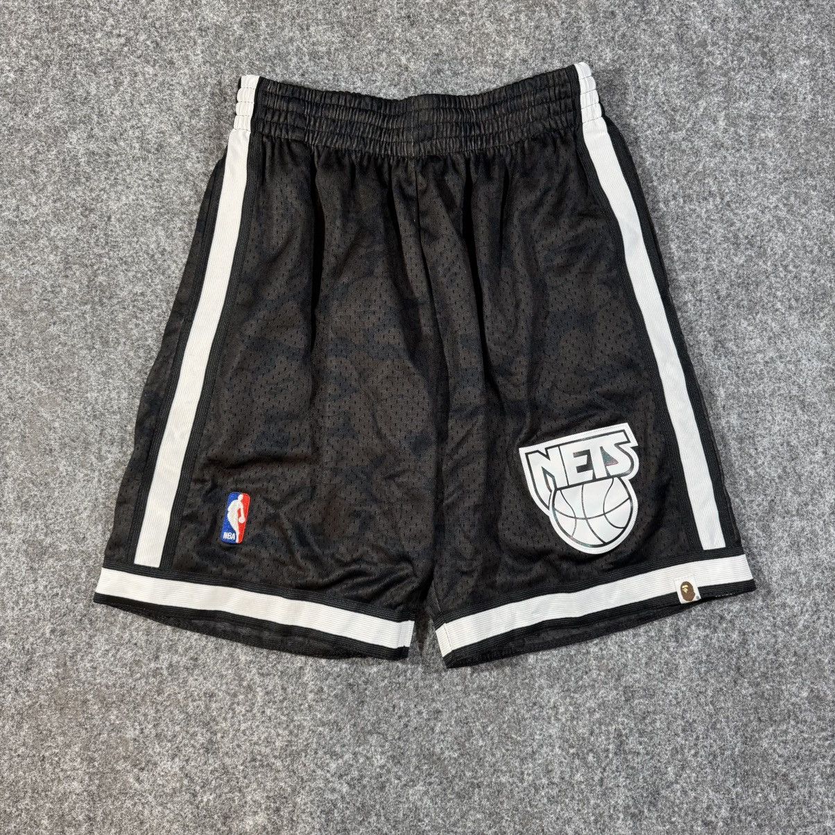 Bape × Mitchell & Ness BAPE x Mitchell & Ness New Jersey Nets Shorts black Size US 32 / EU 48 - 1 Thumbnail