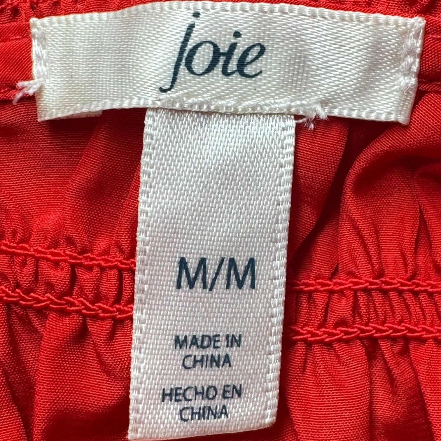 Joie Joie Sleeveless Shirred Blouse Top Red Medium Size M / US 6-8 / IT 42-44 - 5 Thumbnail