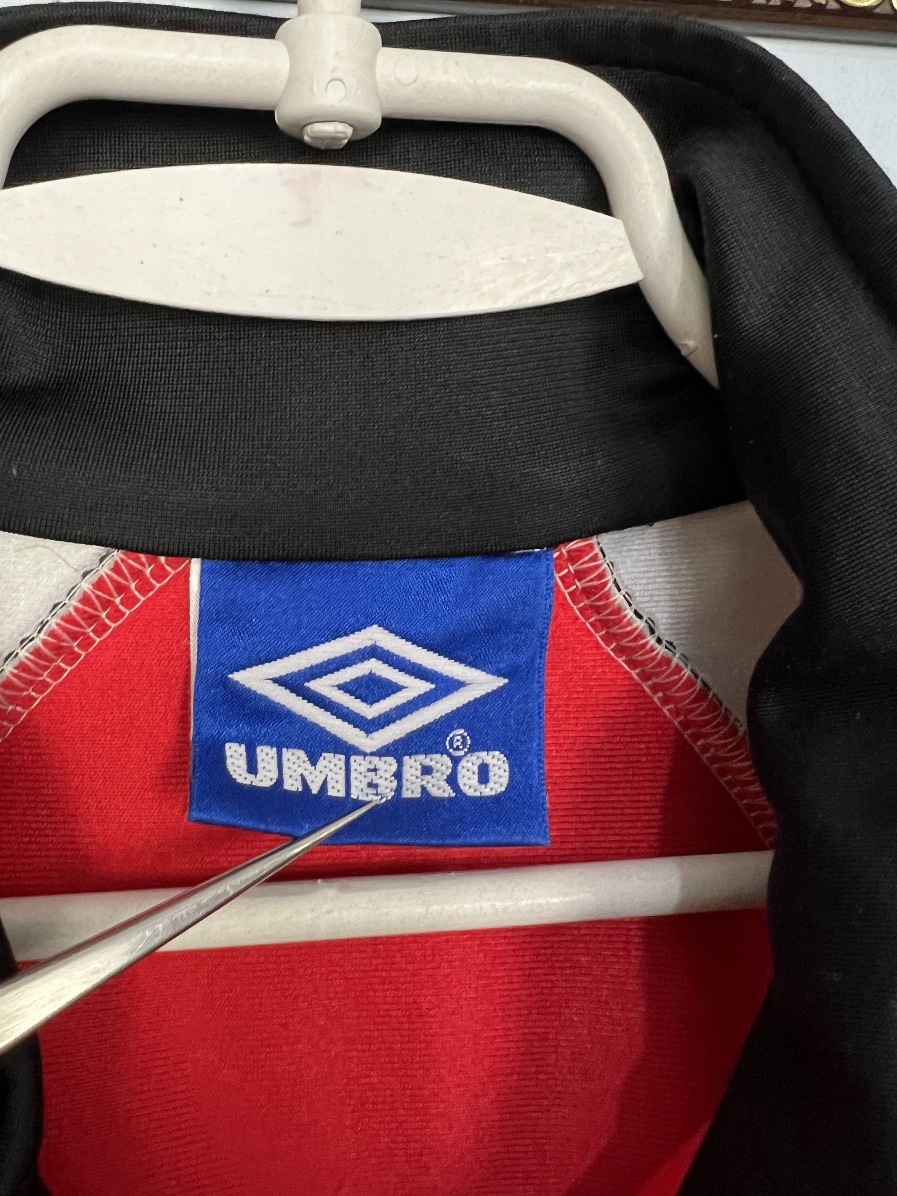 Umbro Vintage Manchester United Football Jacket Soccer Track Top Size US M / EU 48-50 / 2 - 7 Thumbnail